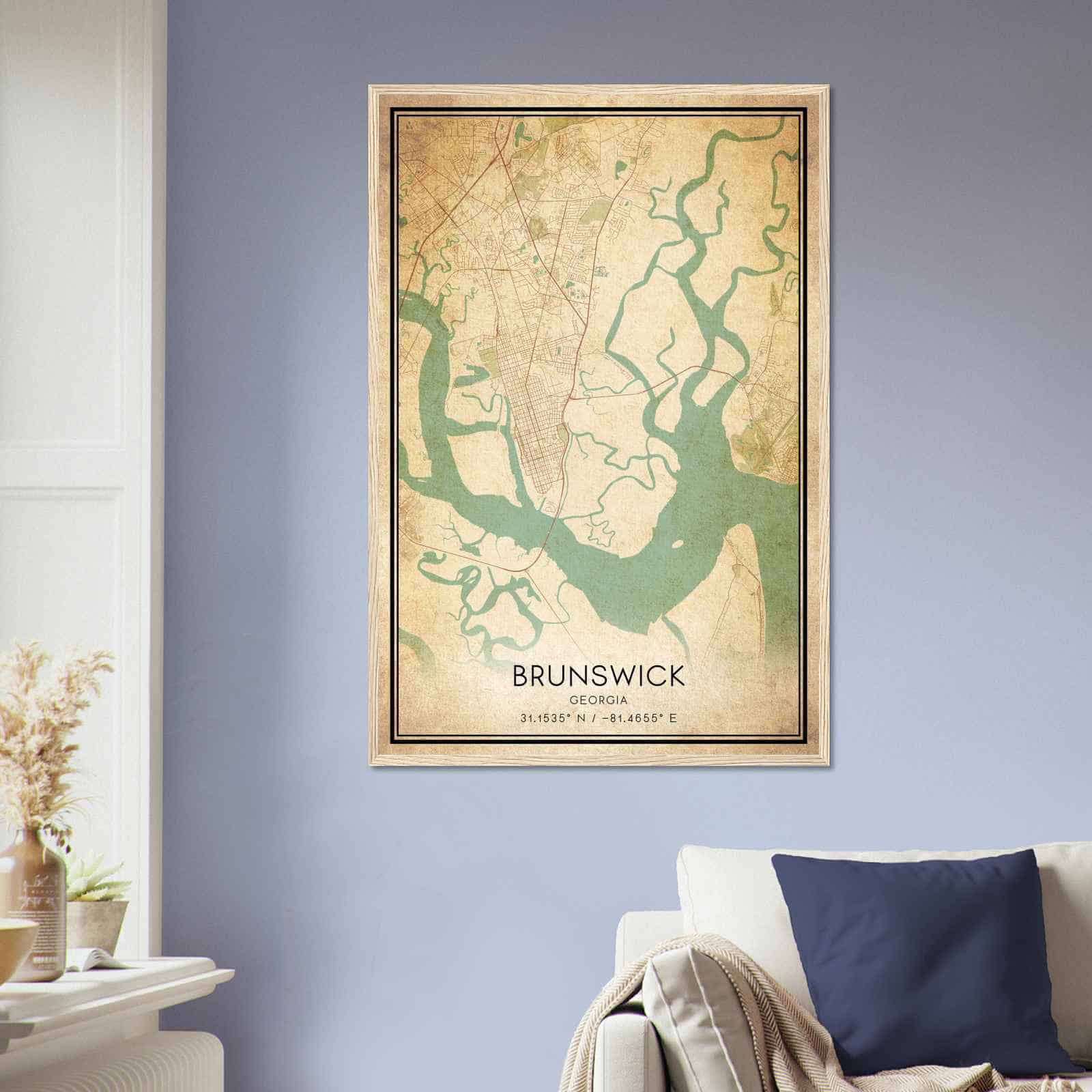 Deerfield Kansas Map Poster, Modern Home Decor Wall Art Print (Copy)