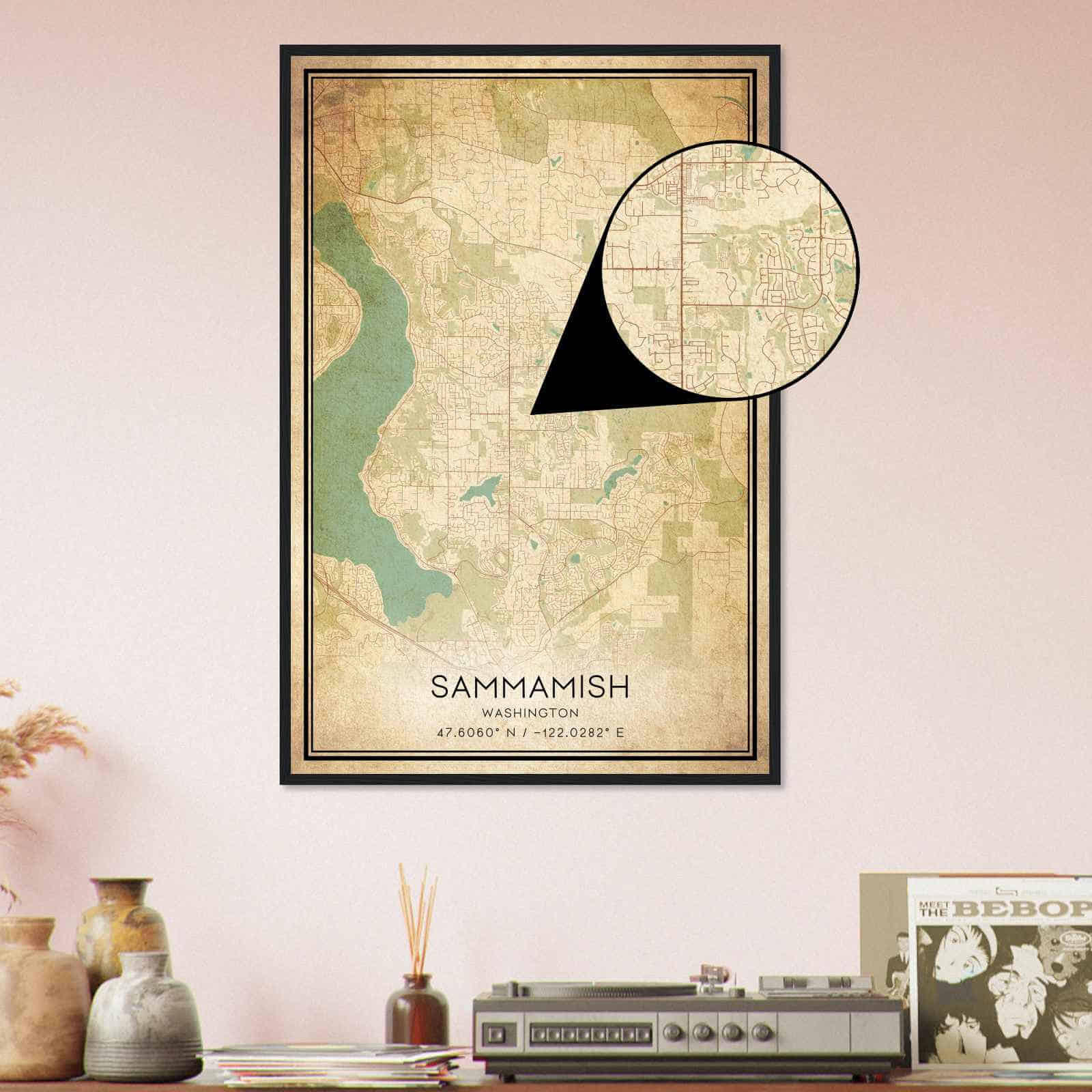 Deerfield Kansas Map Poster, Modern Home Decor Wall Art Print (Copy)