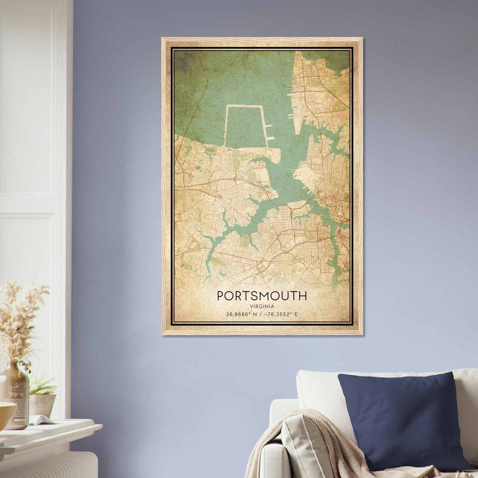 Deerfield Kansas Map Poster, Modern Home Decor Wall Art Print (Copy)