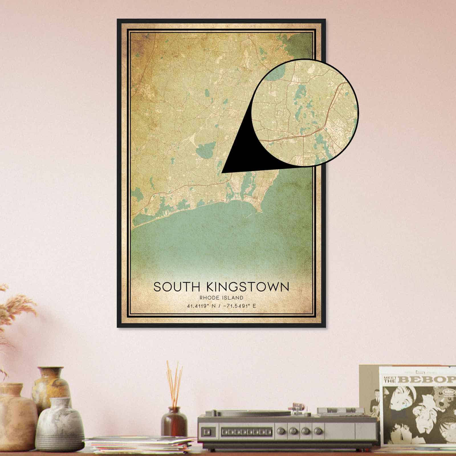 Deerfield Kansas Map Poster, Modern Home Decor Wall Art Print (Copy)