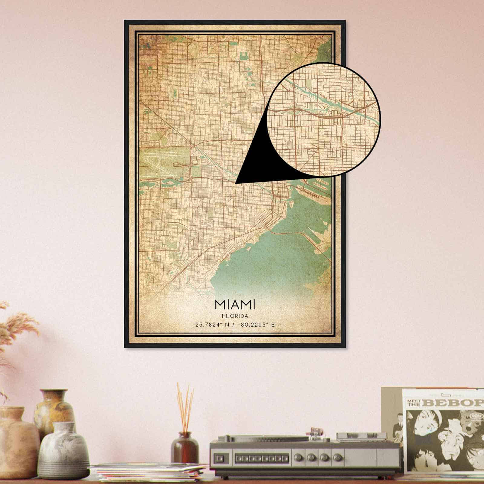 Deerfield Kansas Map Poster, Modern Home Decor Wall Art Print (Copy)