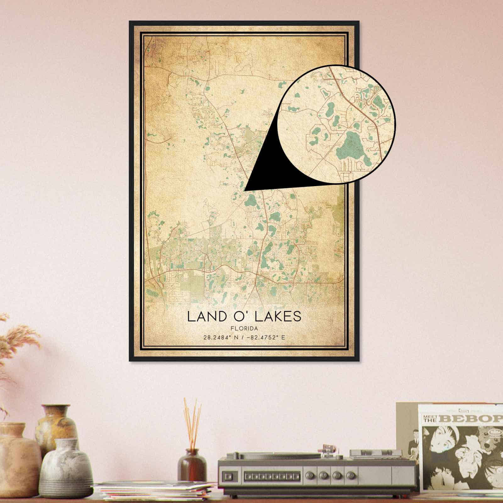 Deerfield Kansas Map Poster, Modern Home Decor Wall Art Print (Copy)