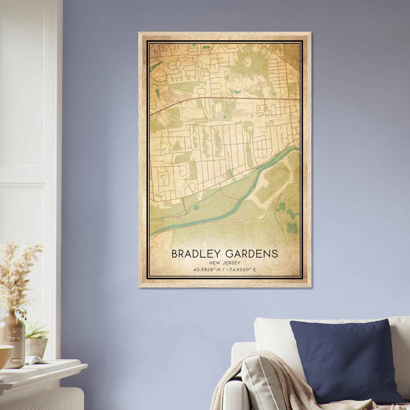 Deerfield Kansas Map Poster, Modern Home Decor Wall Art Print (Copy)