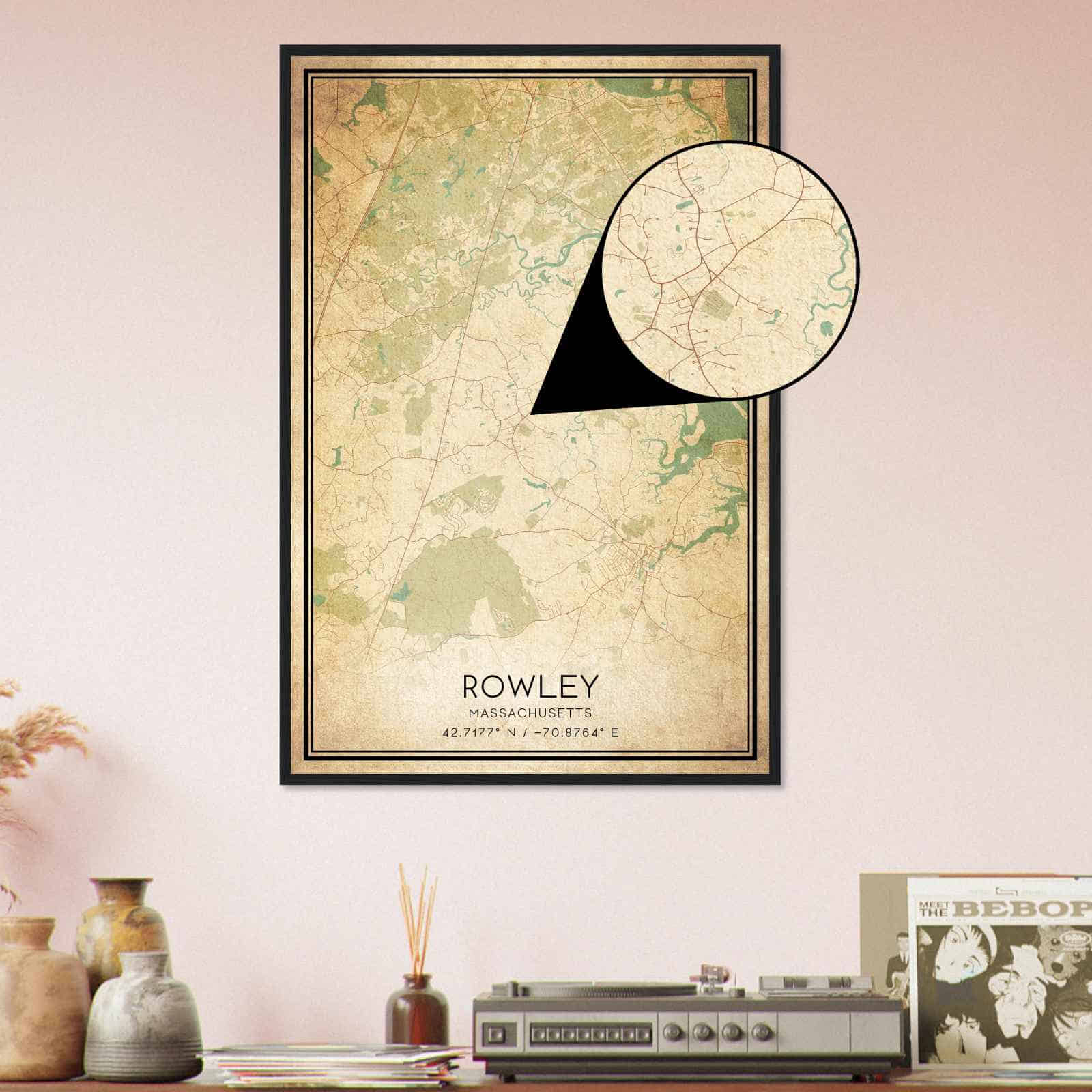 Deerfield Kansas Map Poster, Modern Home Decor Wall Art Print (Copy)