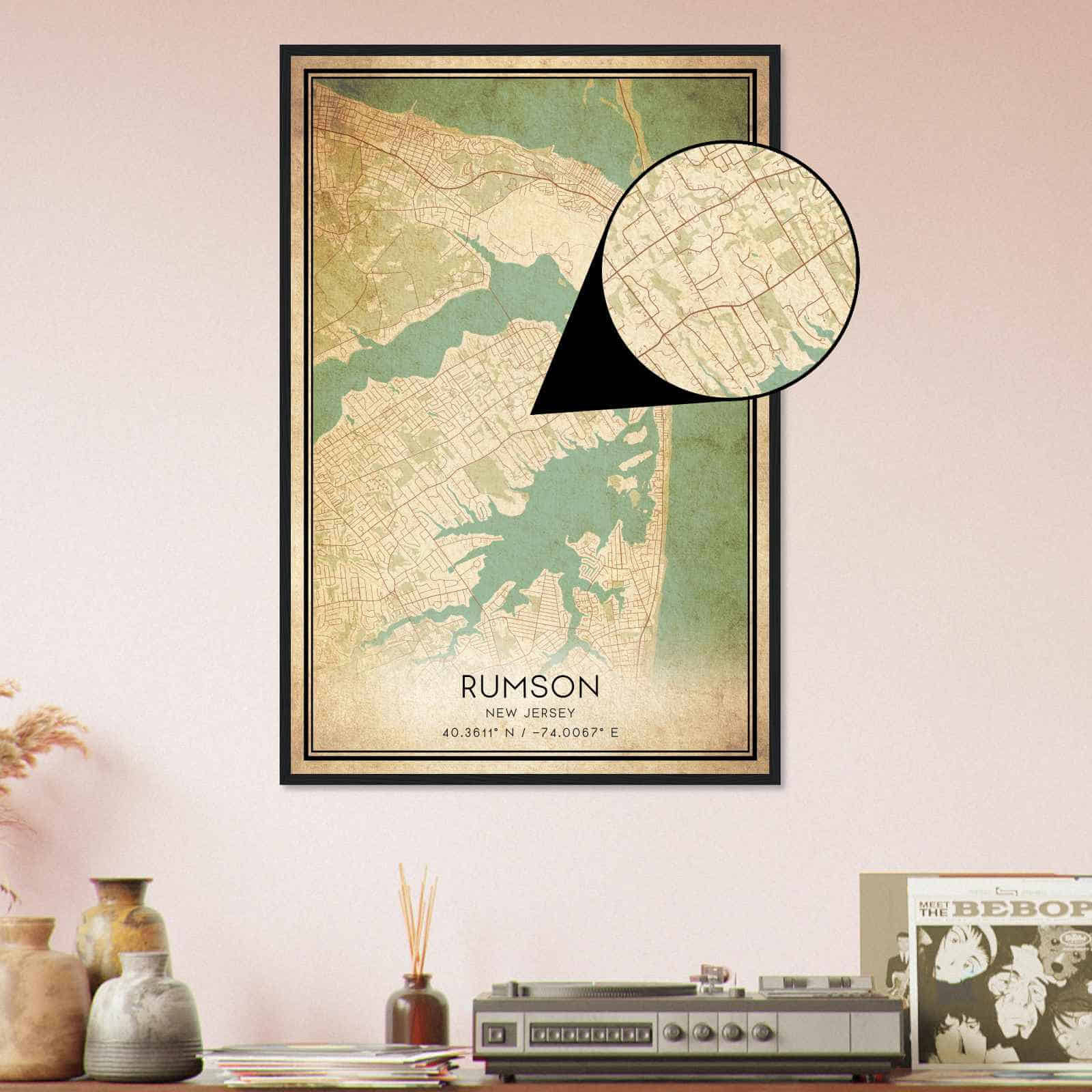 Deerfield Kansas Map Poster, Modern Home Decor Wall Art Print (Copy)