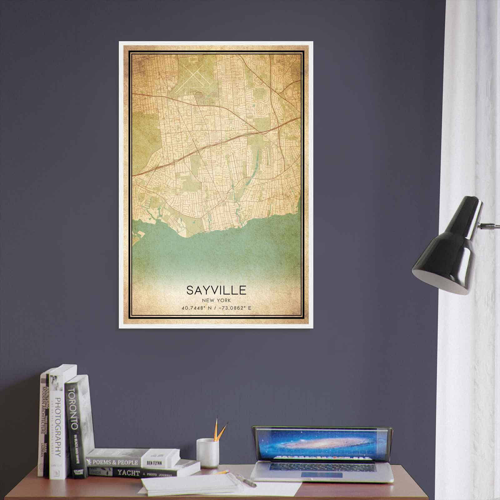 Deerfield Kansas Map Poster, Modern Home Decor Wall Art Print (Copy)
