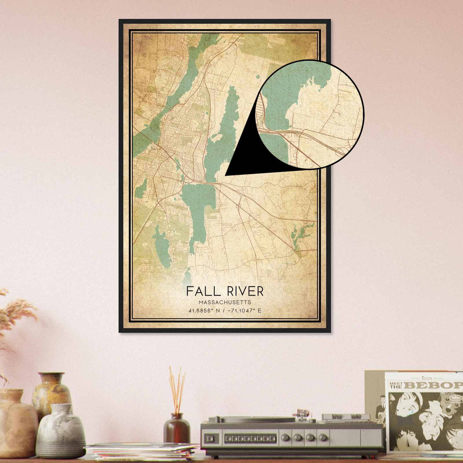 Deerfield Kansas Map Poster, Modern Home Decor Wall Art Print (Copy)