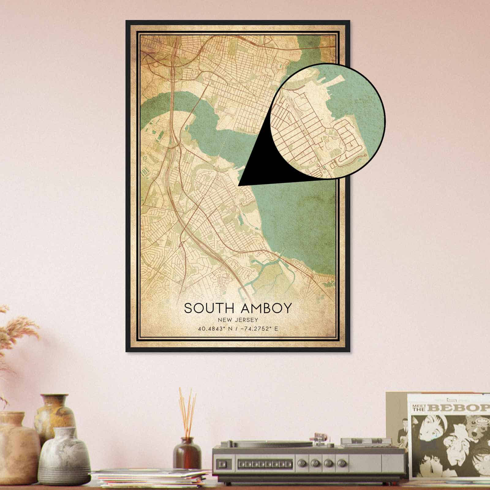Deerfield Kansas Map Poster, Modern Home Decor Wall Art Print (Copy)