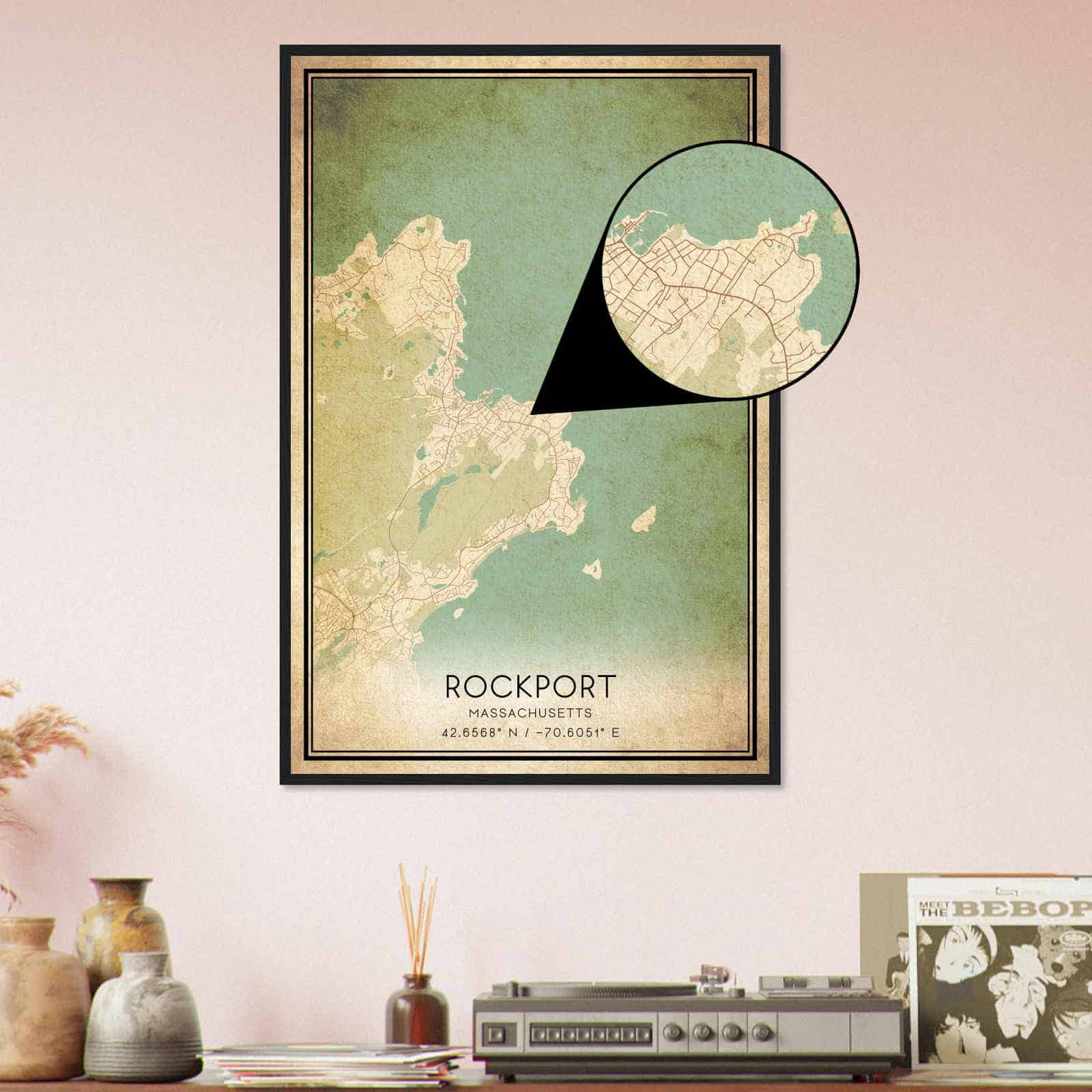 Deerfield Kansas Map Poster, Modern Home Decor Wall Art Print (Copy)