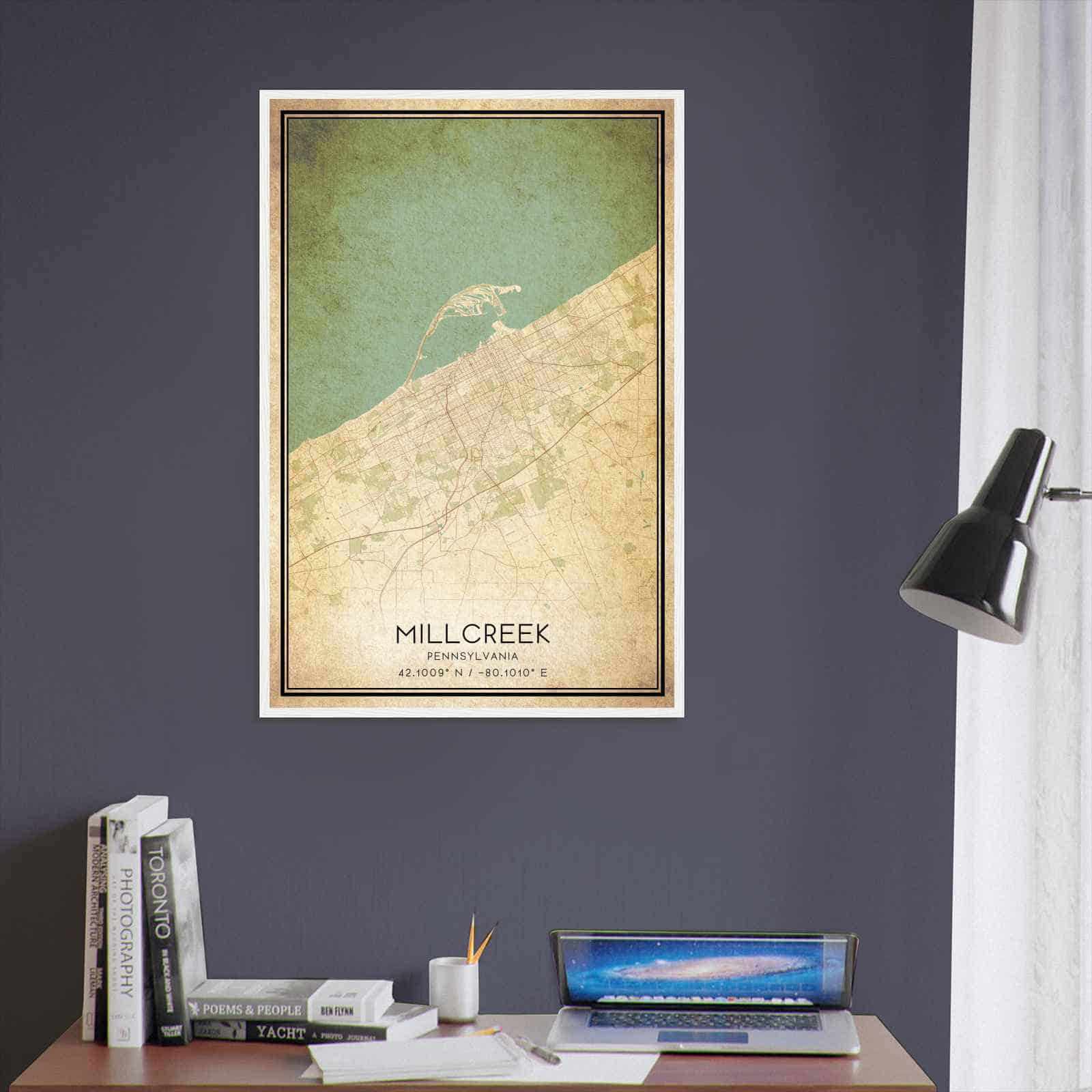 Deerfield Kansas Map Poster, Modern Home Decor Wall Art Print (Copy)
