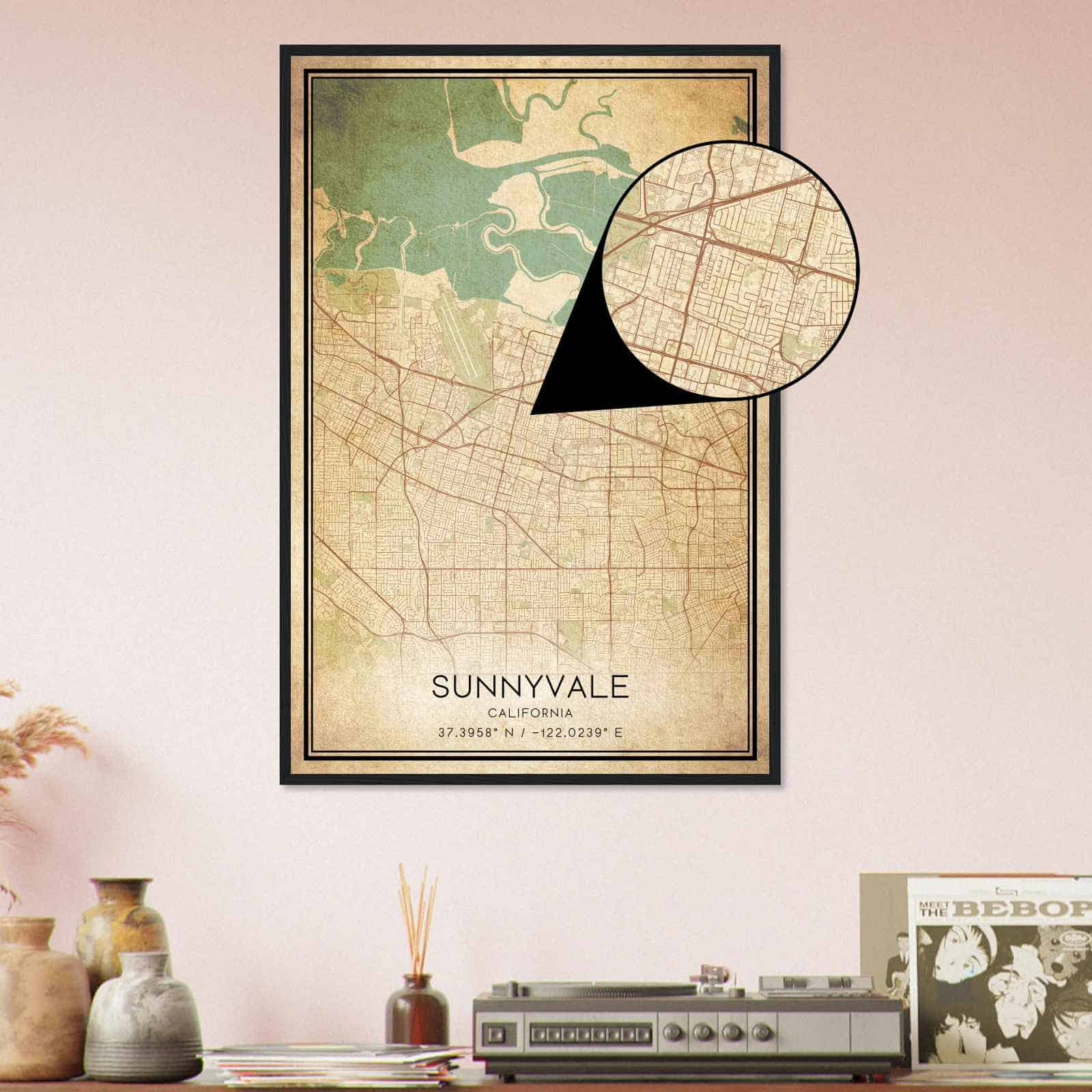 Deerfield Kansas Map Poster, Modern Home Decor Wall Art Print (Copy)