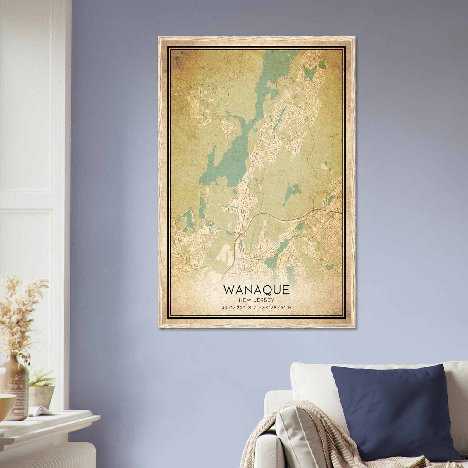 Deerfield Kansas Map Poster, Modern Home Decor Wall Art Print (Copy)