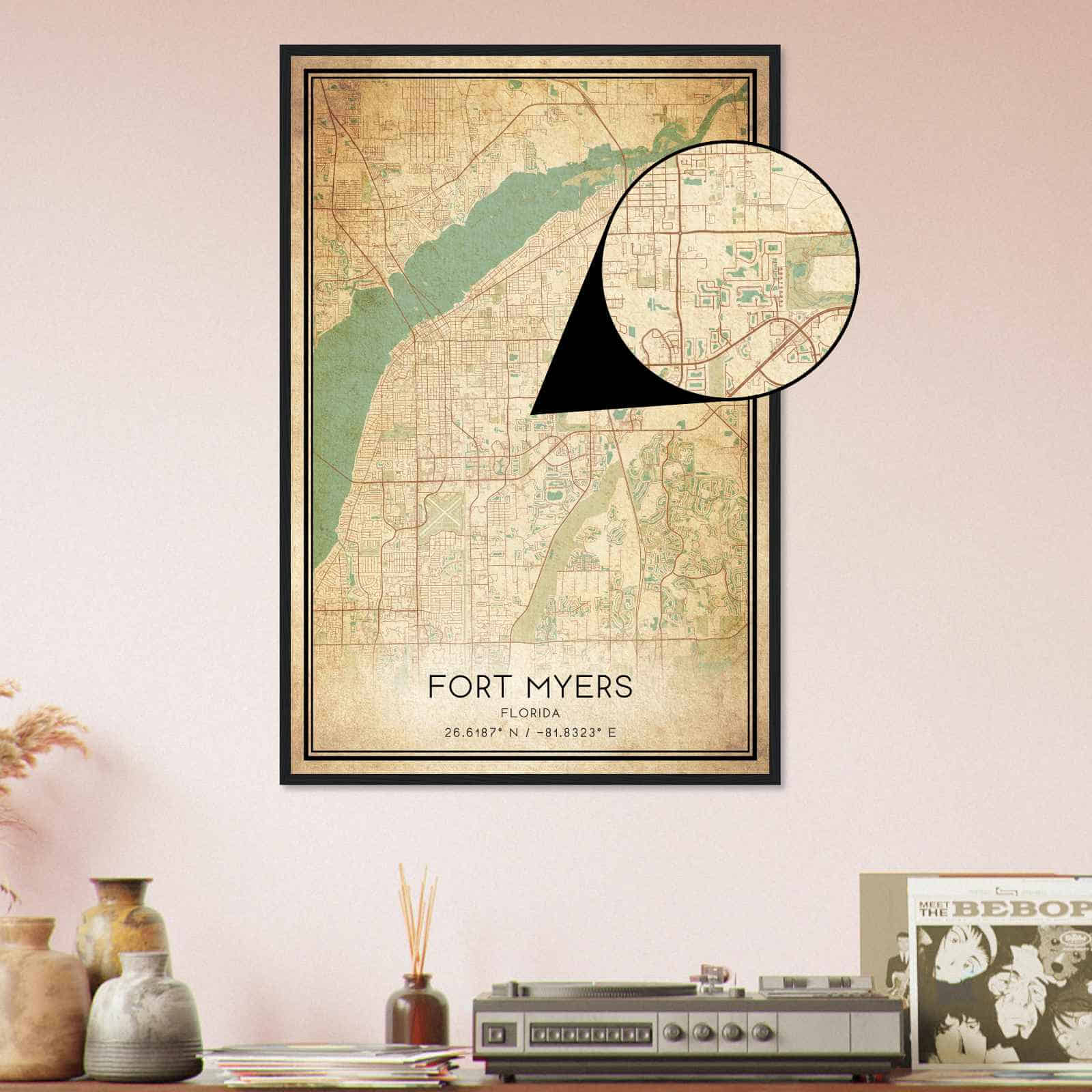 Deerfield Kansas Map Poster, Modern Home Decor Wall Art Print (Copy)