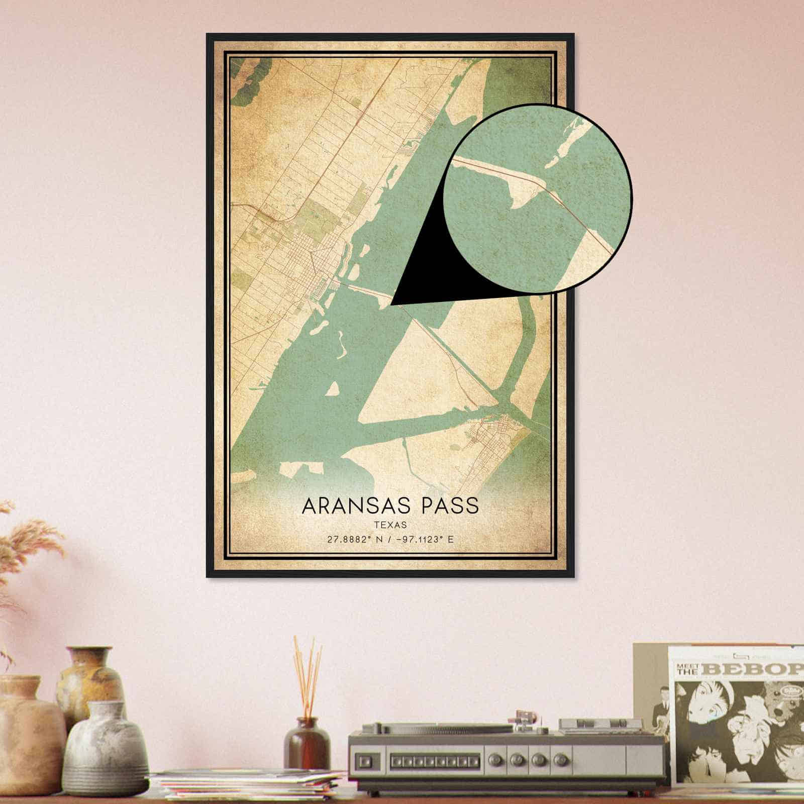 Deerfield Kansas Map Poster, Modern Home Decor Wall Art Print (Copy)