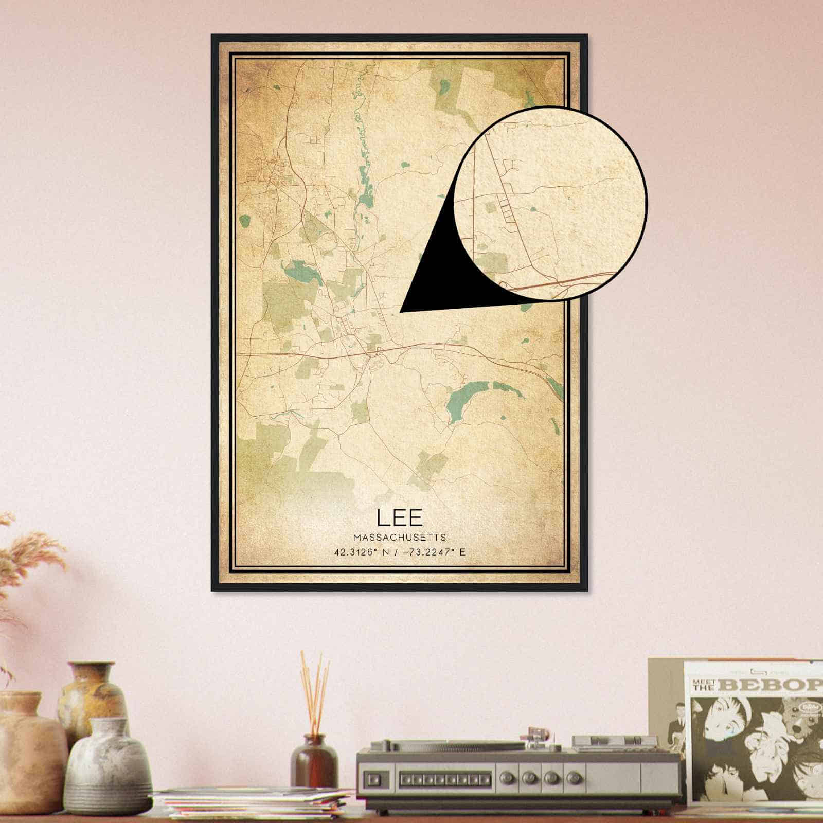 Deerfield Kansas Map Poster, Modern Home Decor Wall Art Print (Copy)