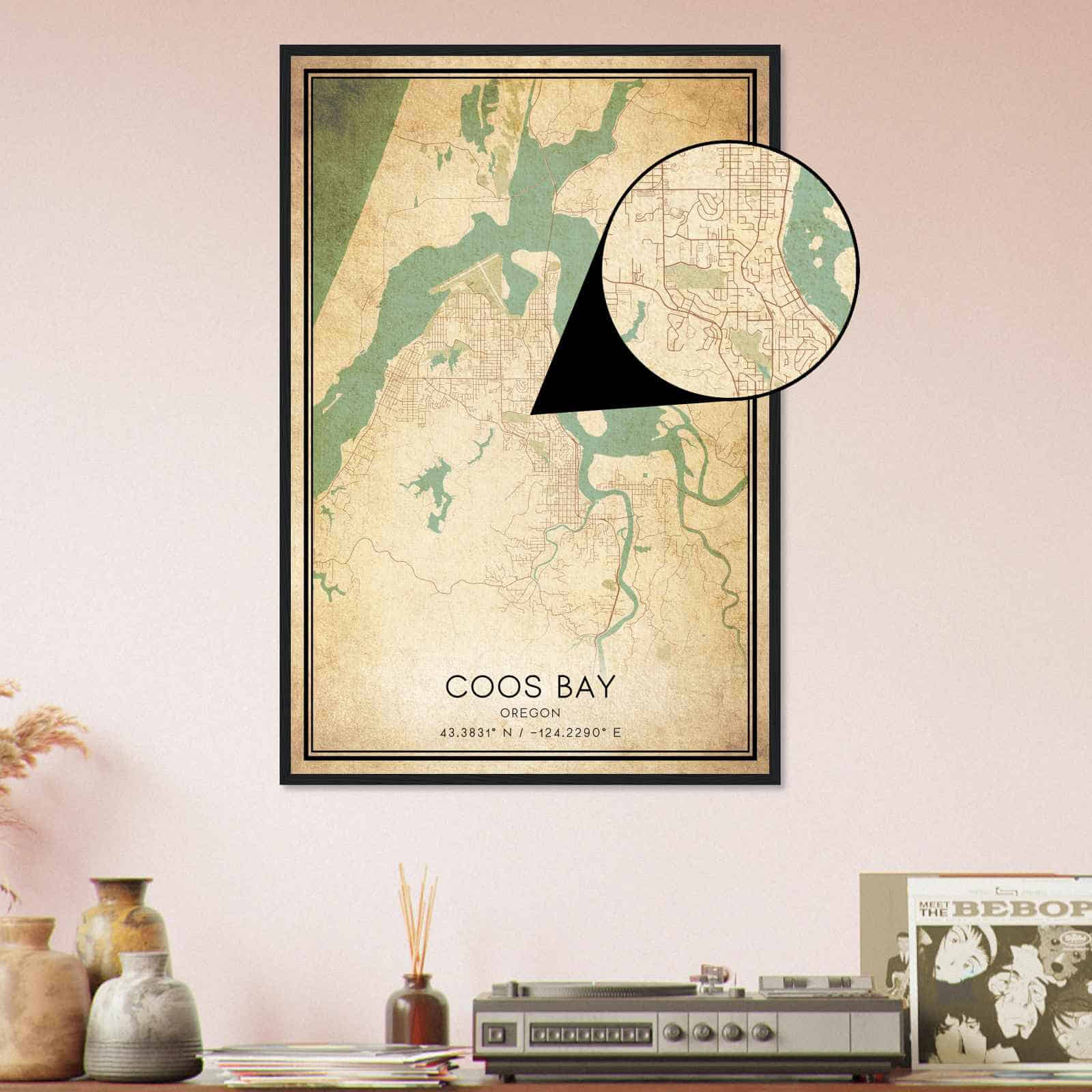 Deerfield Kansas Map Poster, Modern Home Decor Wall Art Print (Copy)