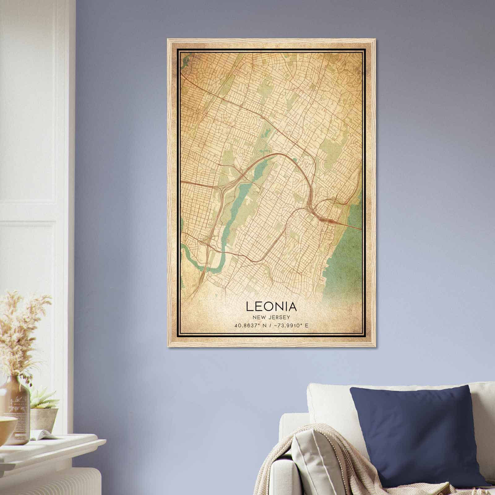 Deerfield Kansas Map Poster, Modern Home Decor Wall Art Print (Copy)