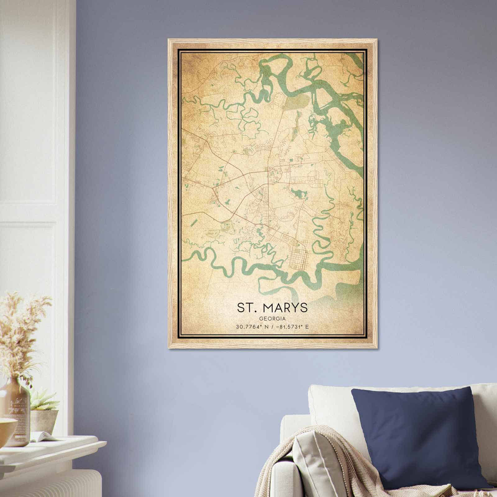 Deerfield Kansas Map Poster, Modern Home Decor Wall Art Print (Copy)