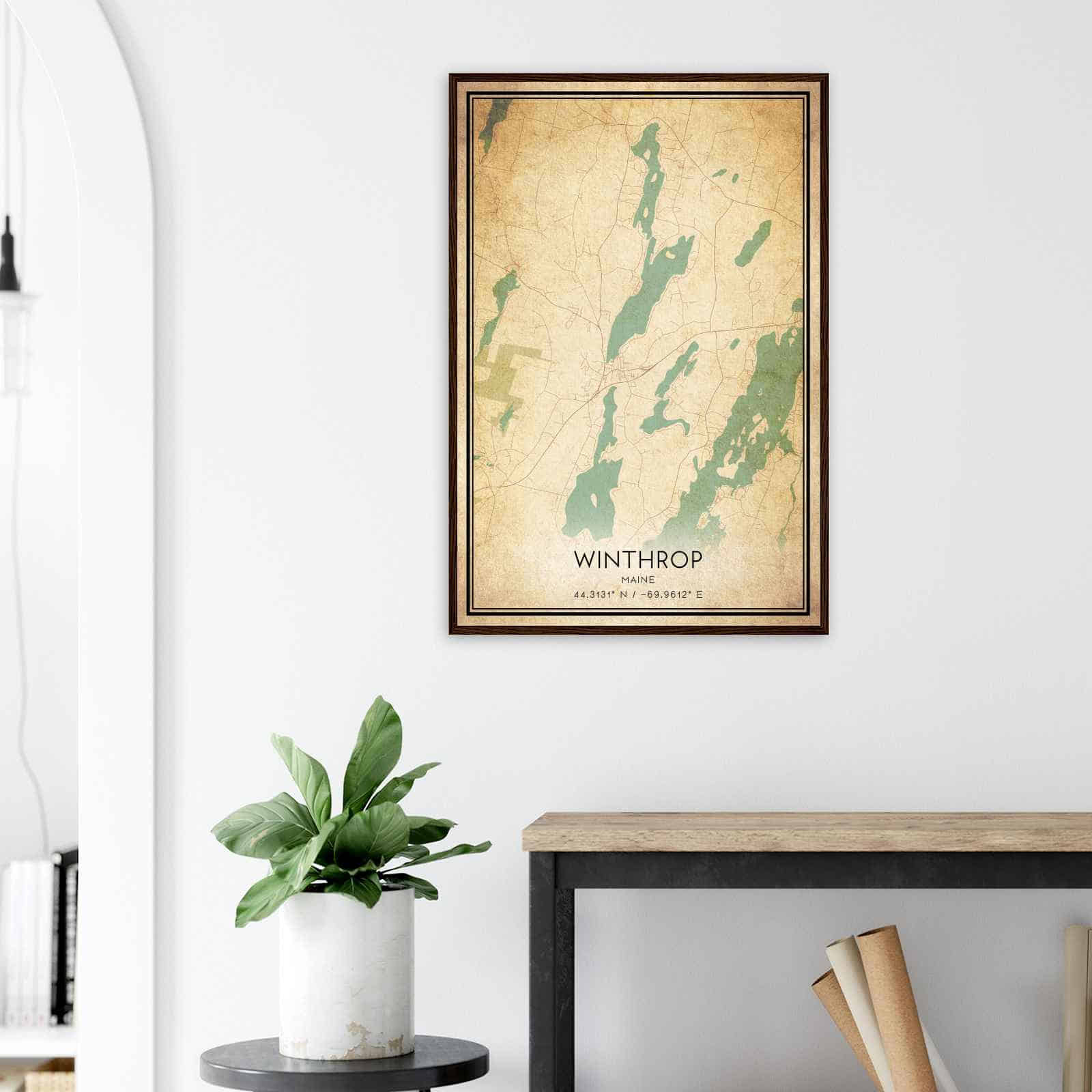 Deerfield Kansas Map Poster, Modern Home Decor Wall Art Print (Copy)