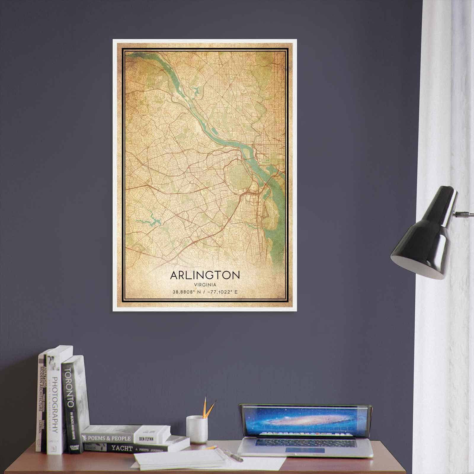 Deerfield Kansas Map Poster, Modern Home Decor Wall Art Print (Copy)