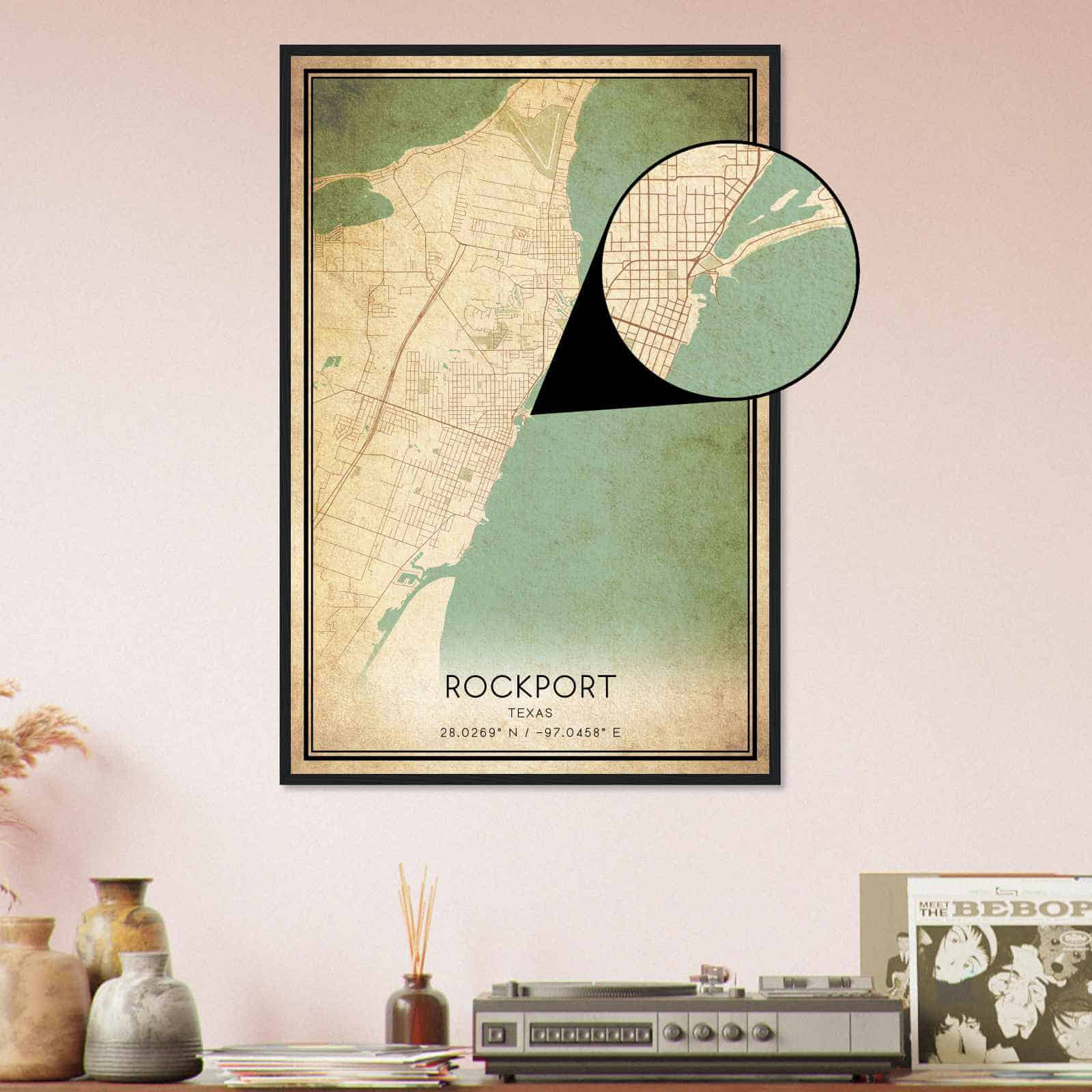 Deerfield Kansas Map Poster, Modern Home Decor Wall Art Print (Copy)