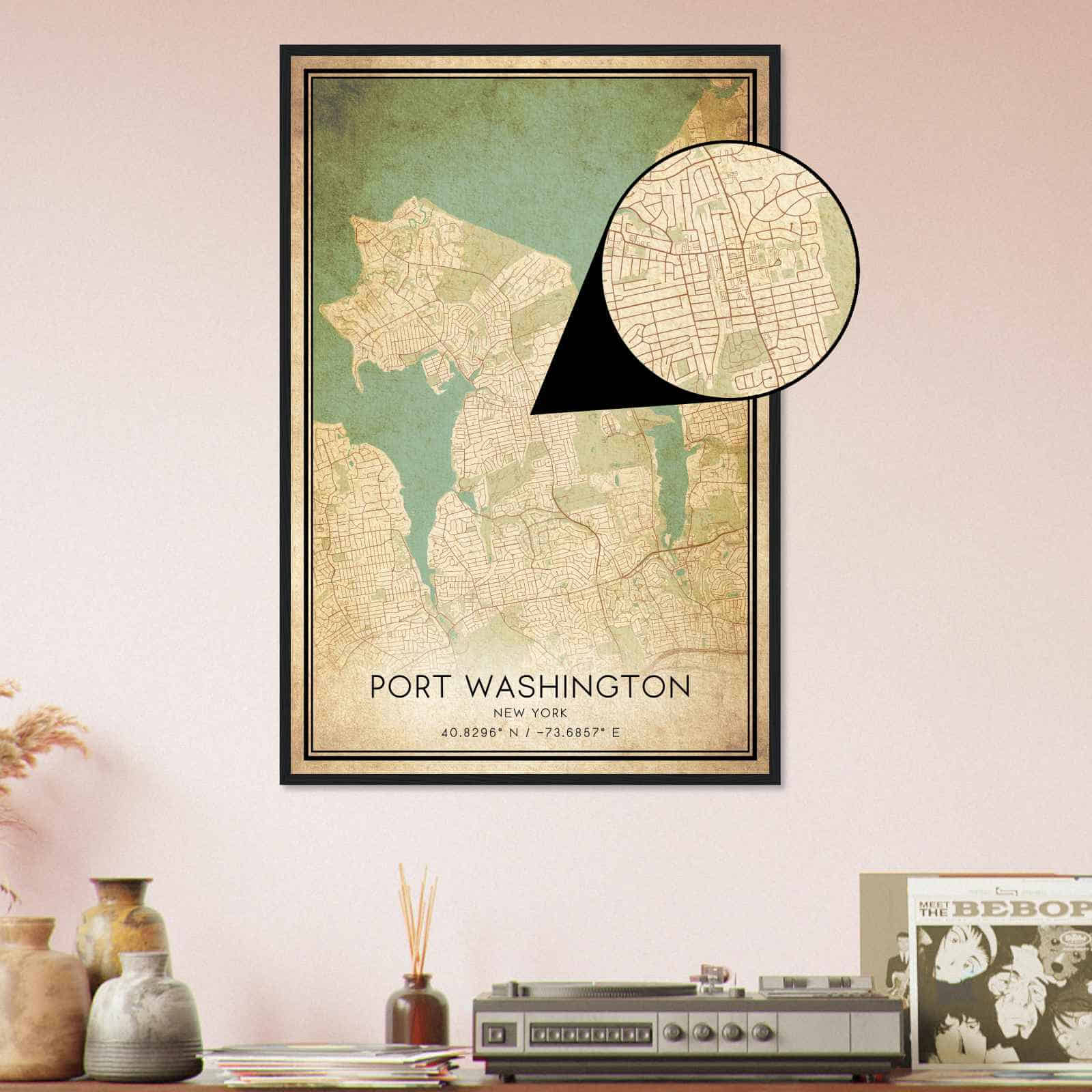 Deerfield Kansas Map Poster, Modern Home Decor Wall Art Print (Copy)