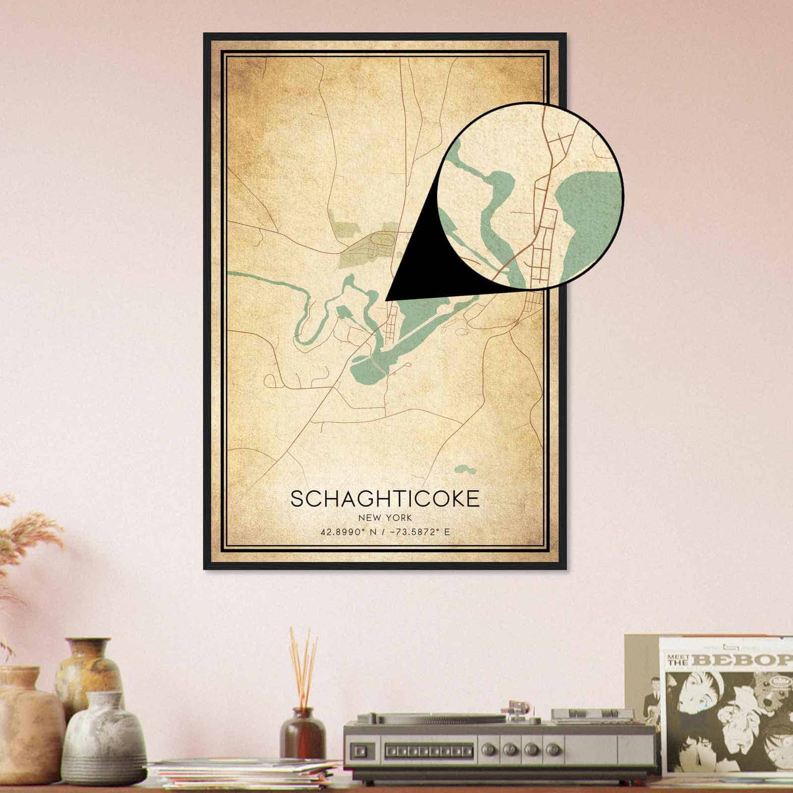 Deerfield Kansas Map Poster, Modern Home Decor Wall Art Print (Copy)