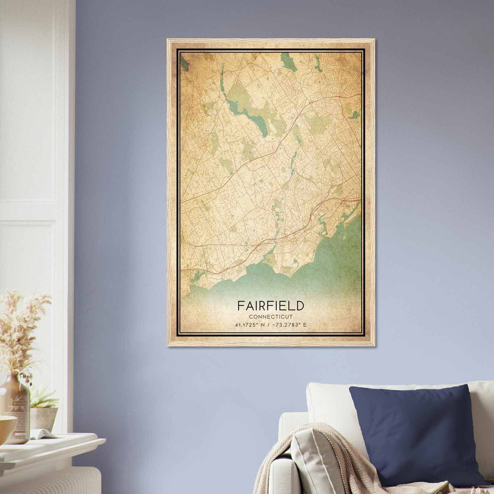 Deerfield Kansas Map Poster, Modern Home Decor Wall Art Print (Copy)