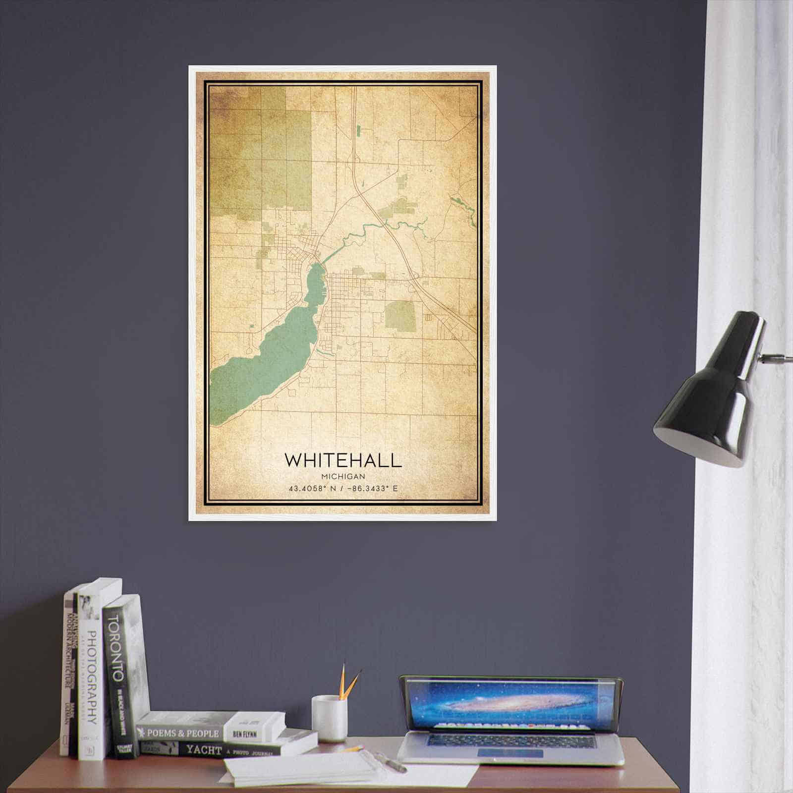 Deerfield Kansas Map Poster, Modern Home Decor Wall Art Print (Copy)