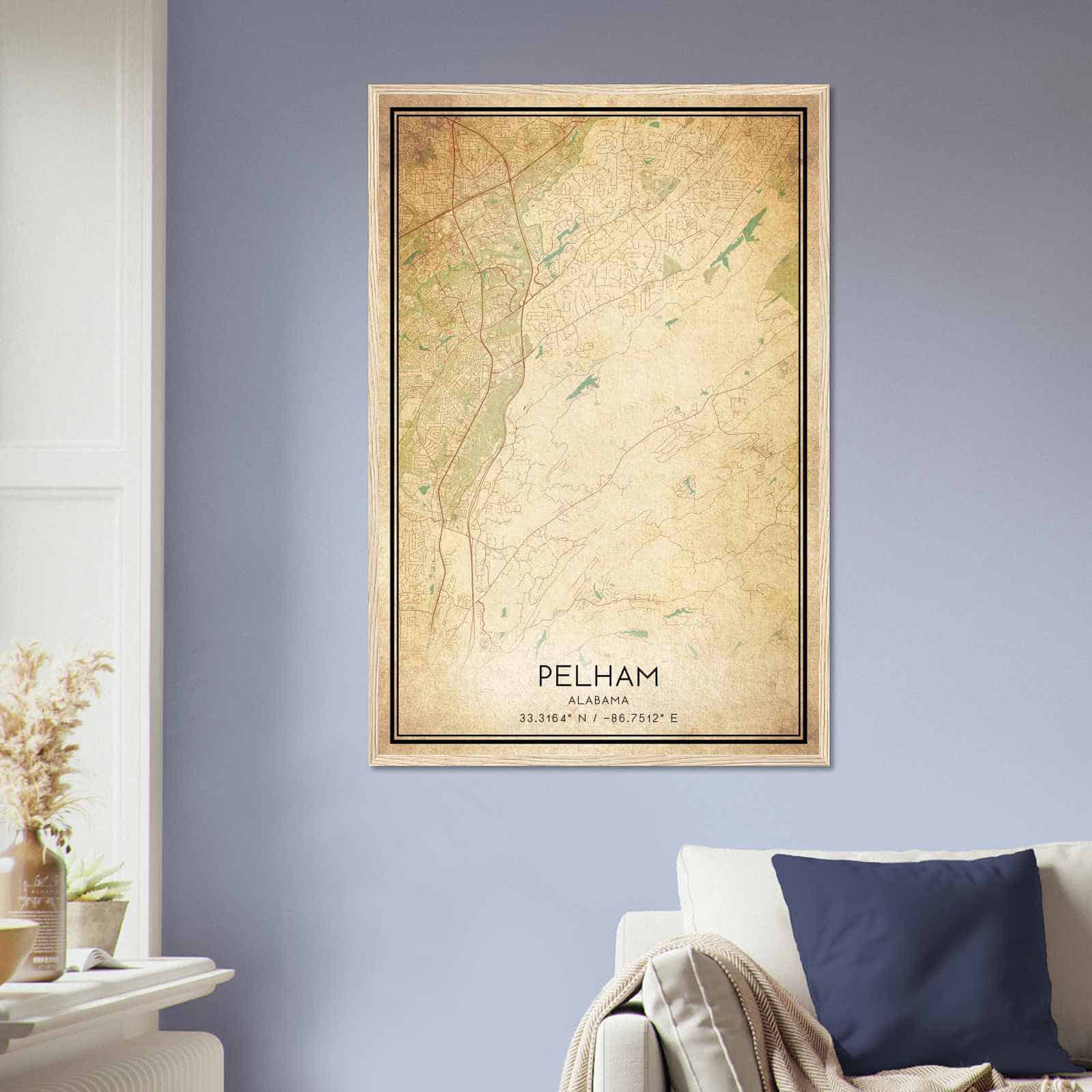 Deerfield Kansas Map Poster, Modern Home Decor Wall Art Print (Copy)