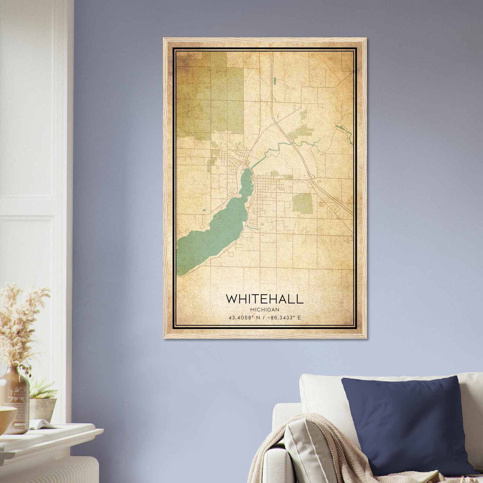 Deerfield Kansas Map Poster, Modern Home Decor Wall Art Print (Copy)