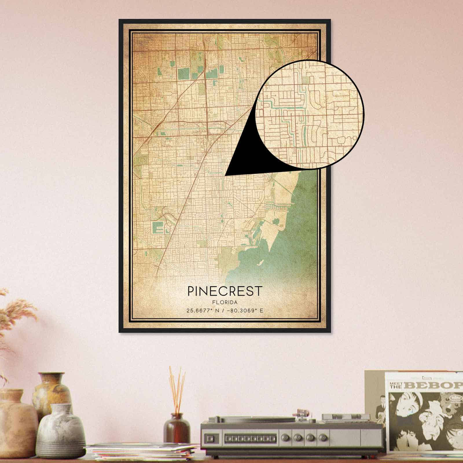 Deerfield Kansas Map Poster, Modern Home Decor Wall Art Print (Copy)