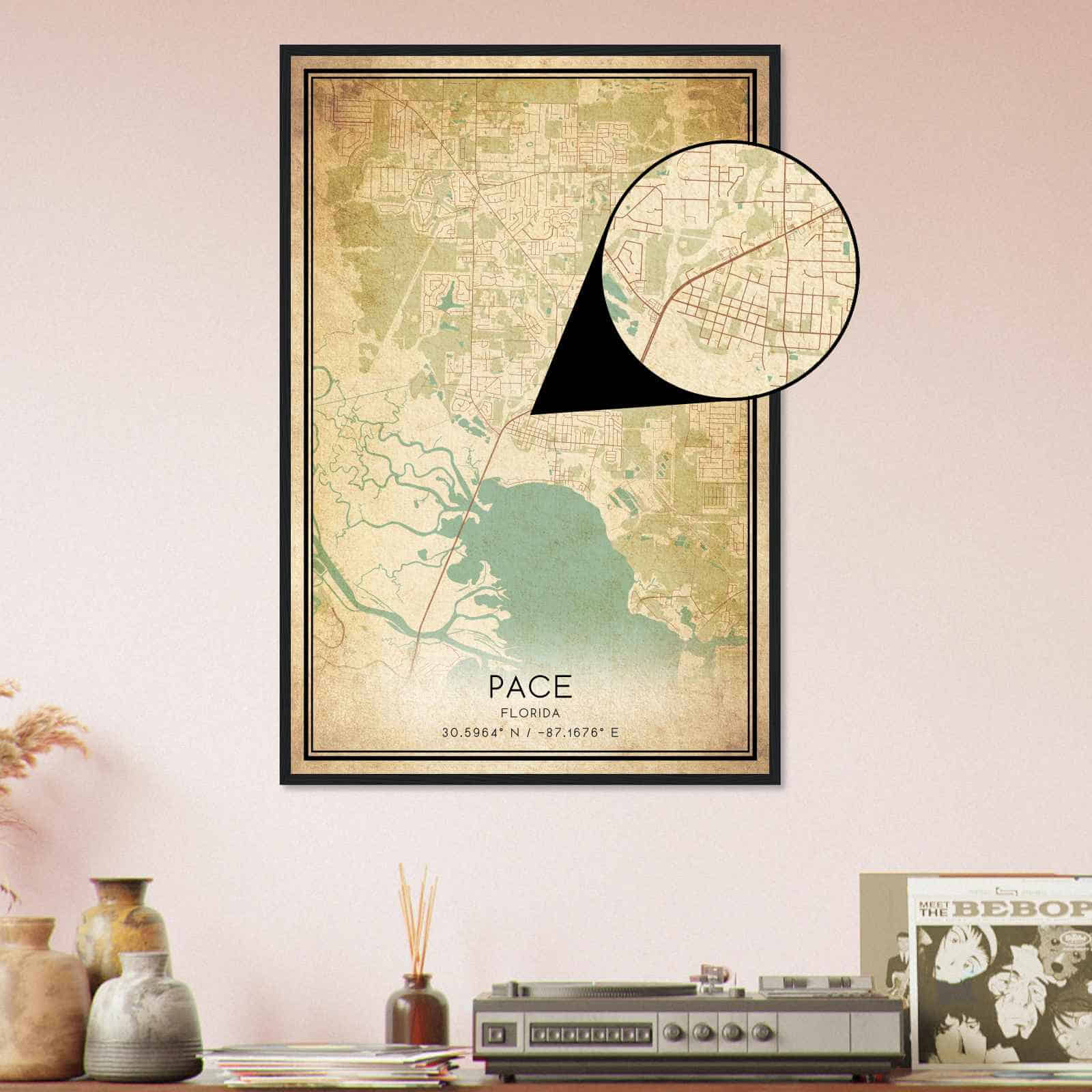 Deerfield Kansas Map Poster, Modern Home Decor Wall Art Print (Copy)
