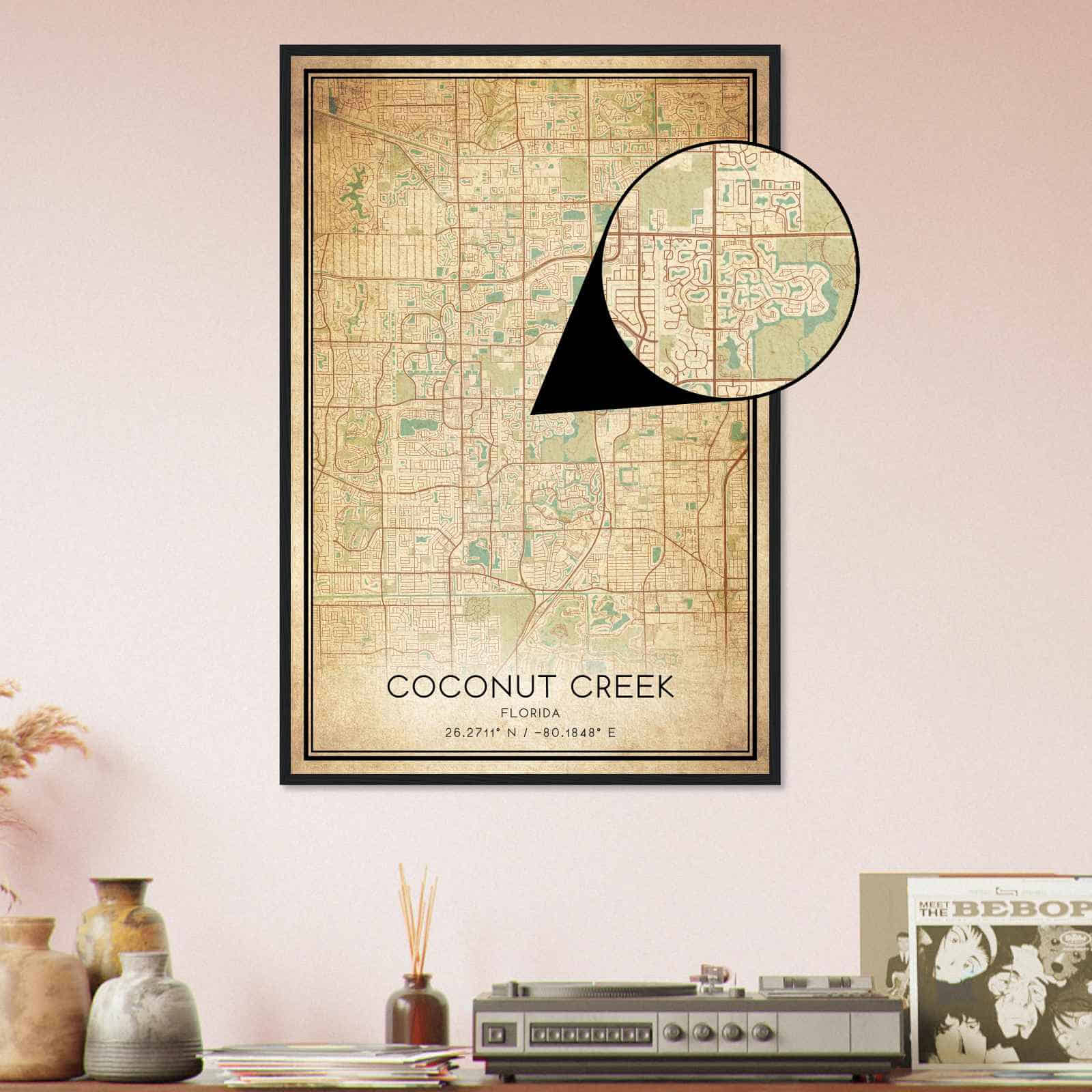 Deerfield Kansas Map Poster, Modern Home Decor Wall Art Print (Copy)