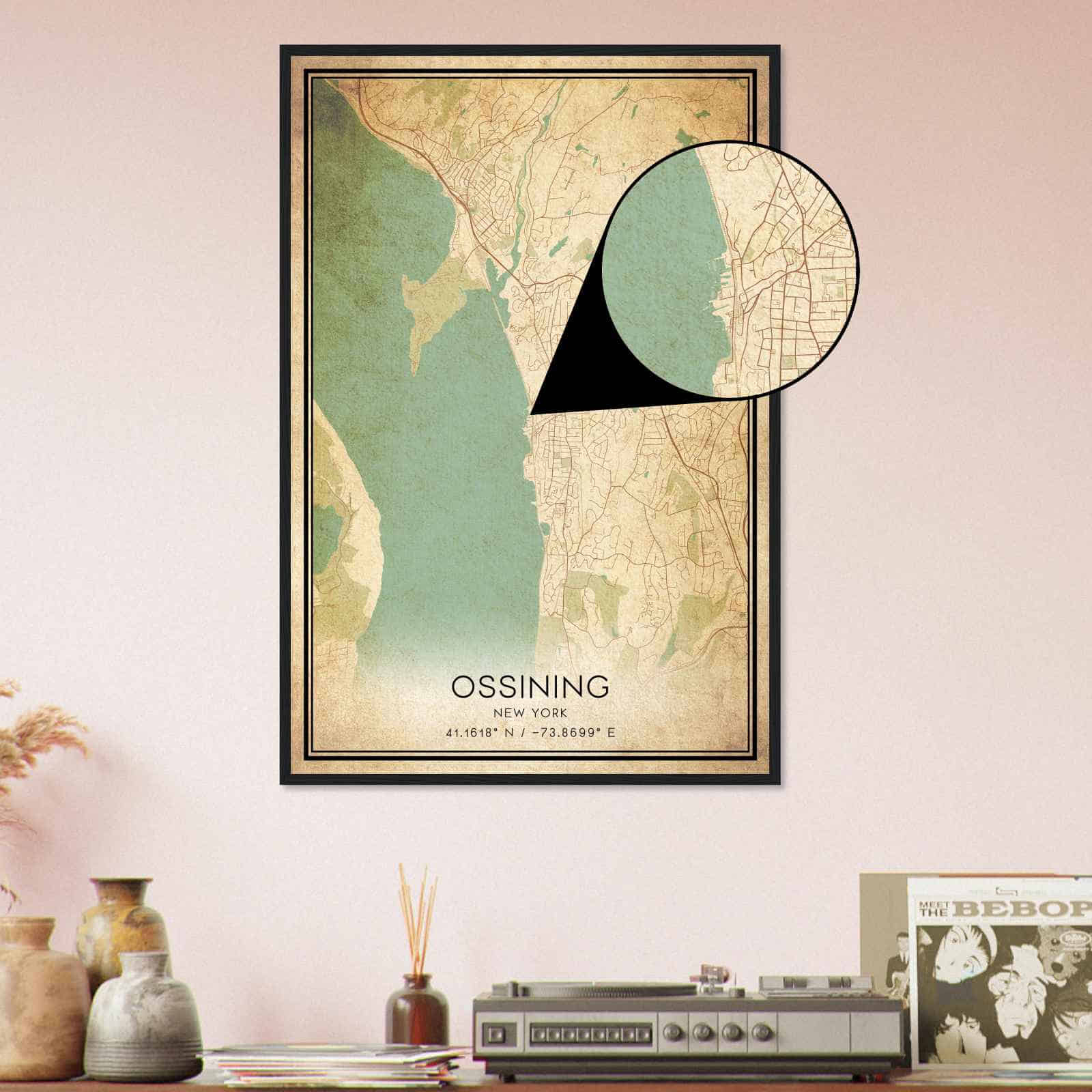 Deerfield Kansas Map Poster, Modern Home Decor Wall Art Print (Copy)