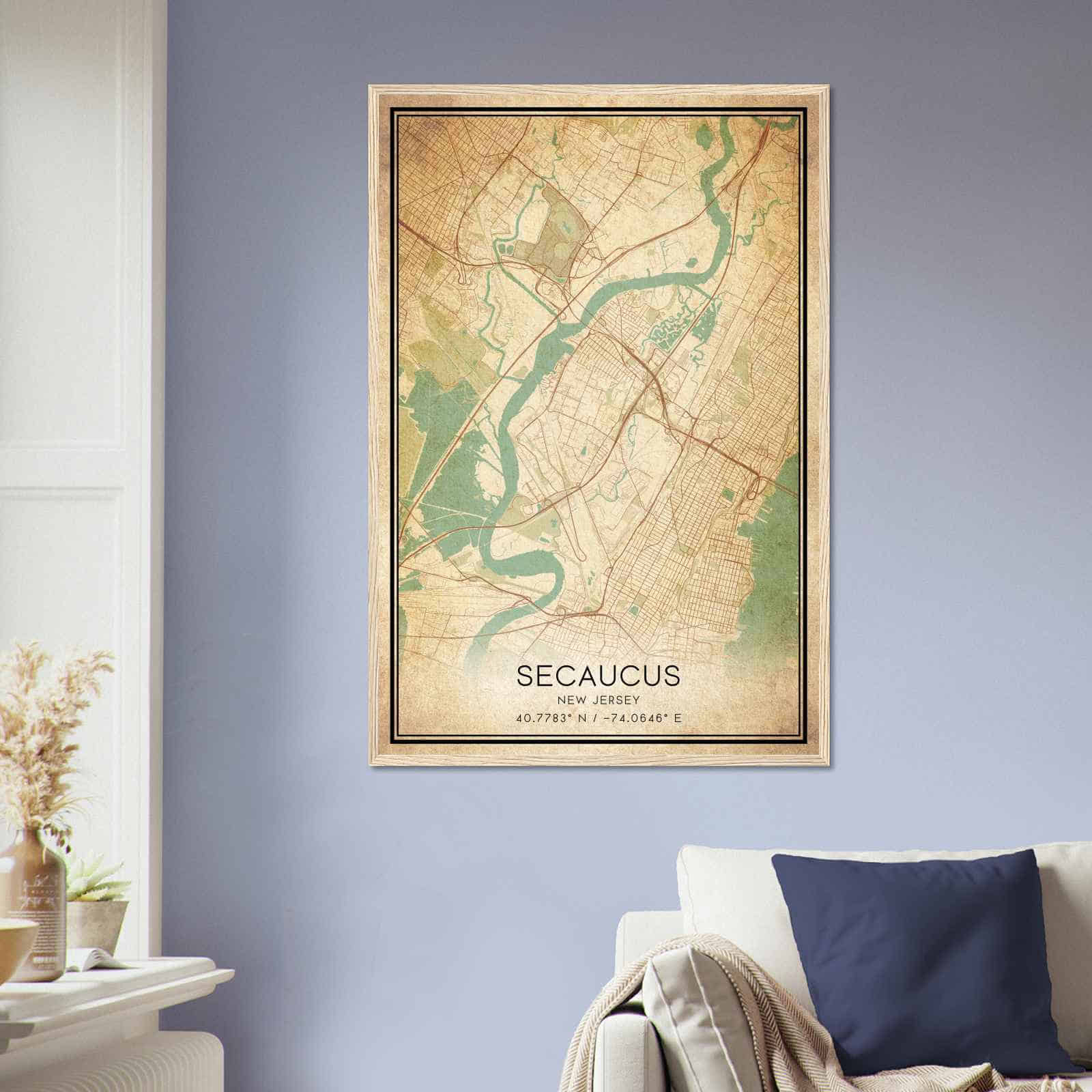 Deerfield Kansas Map Poster, Modern Home Decor Wall Art Print (Copy)