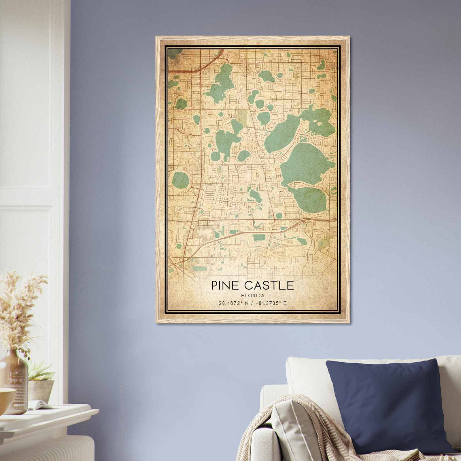Deerfield Kansas Map Poster, Modern Home Decor Wall Art Print (Copy)