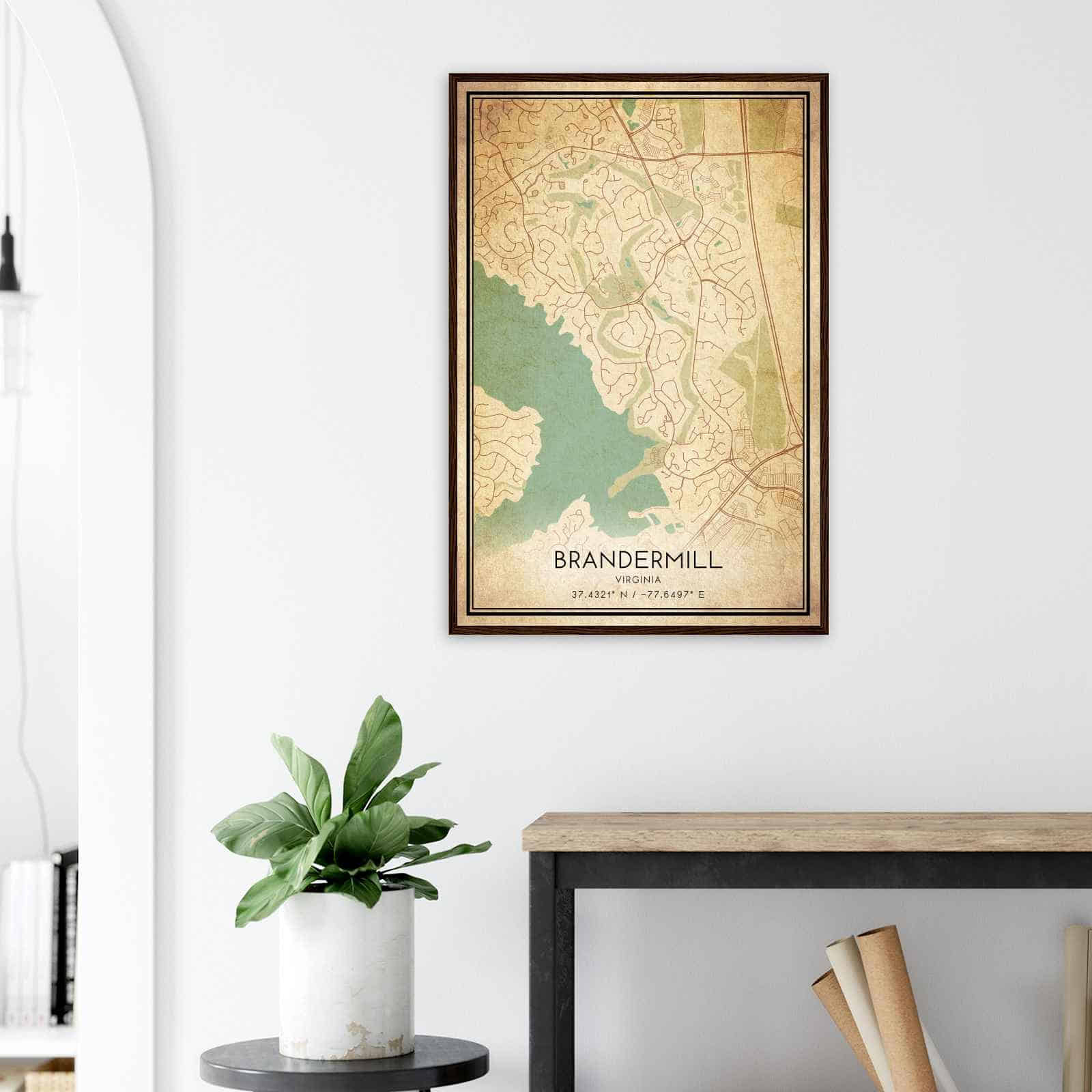 Deerfield Kansas Map Poster, Modern Home Decor Wall Art Print (Copy)