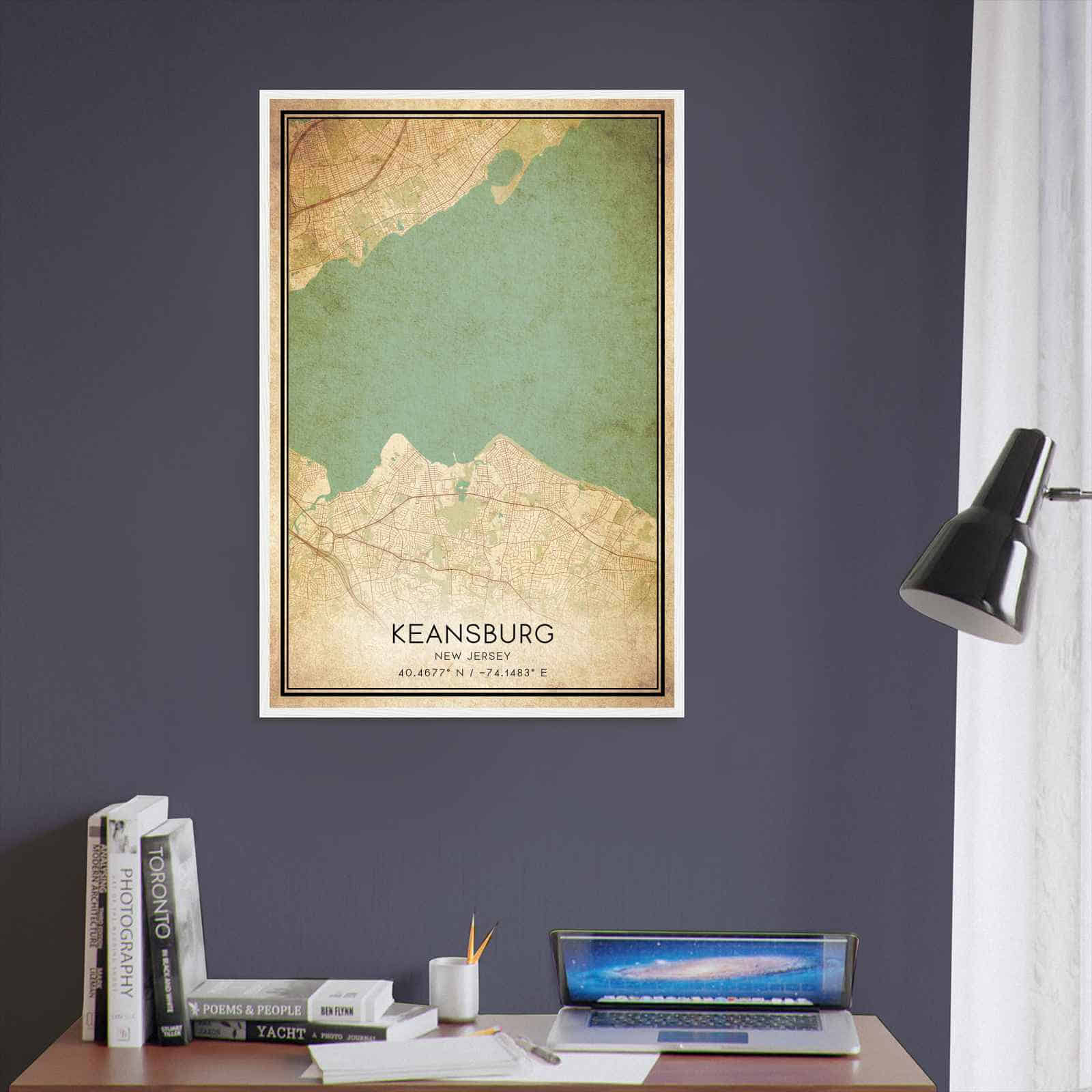 Deerfield Kansas Map Poster, Modern Home Decor Wall Art Print (Copy)