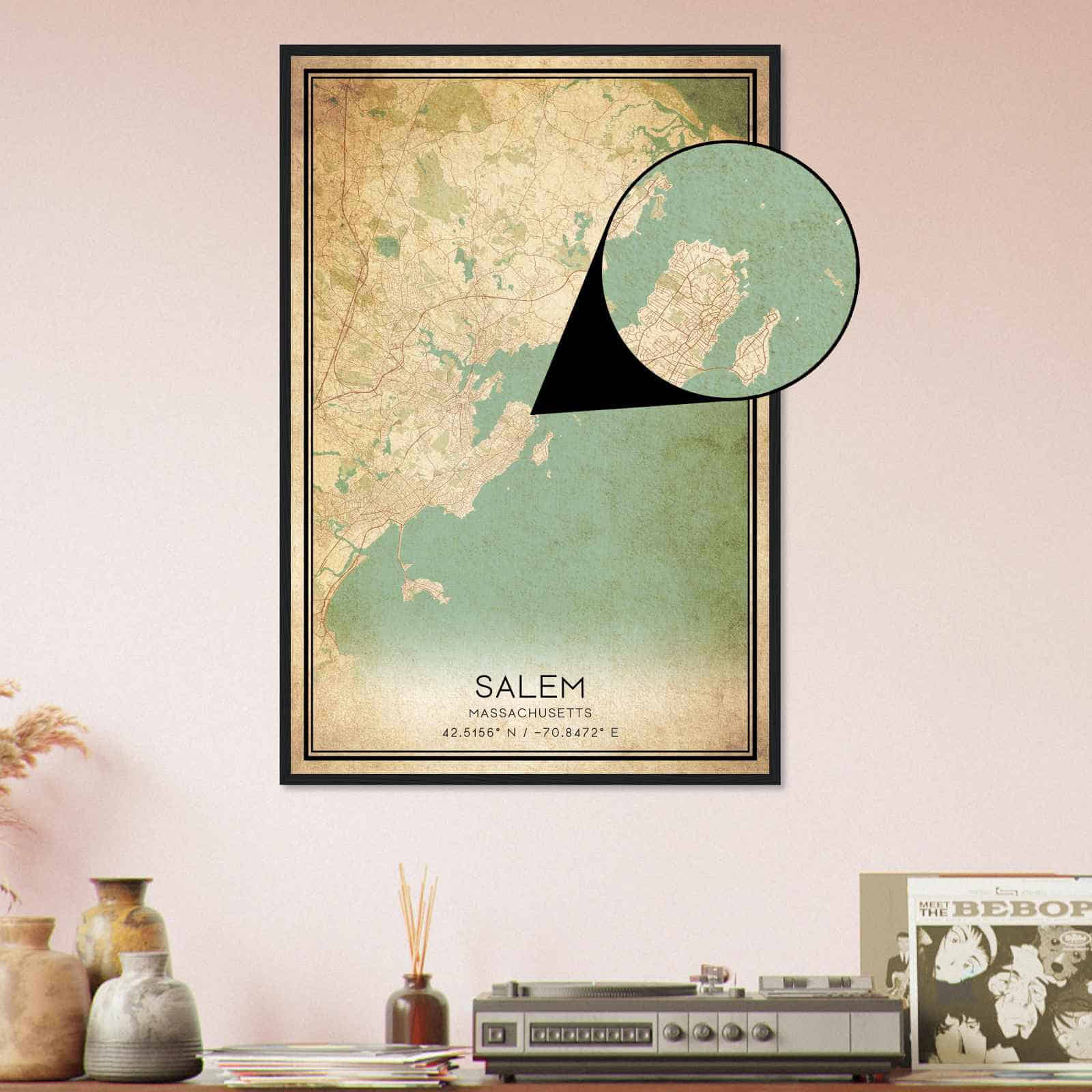 Deerfield Kansas Map Poster, Modern Home Decor Wall Art Print (Copy)