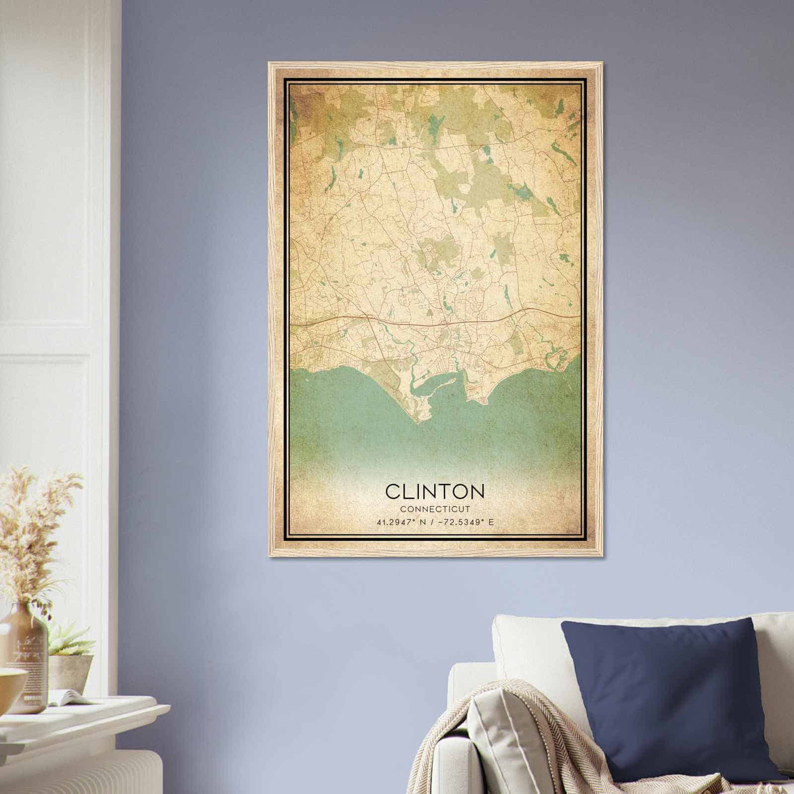 Deerfield Kansas Map Poster, Modern Home Decor Wall Art Print (Copy)