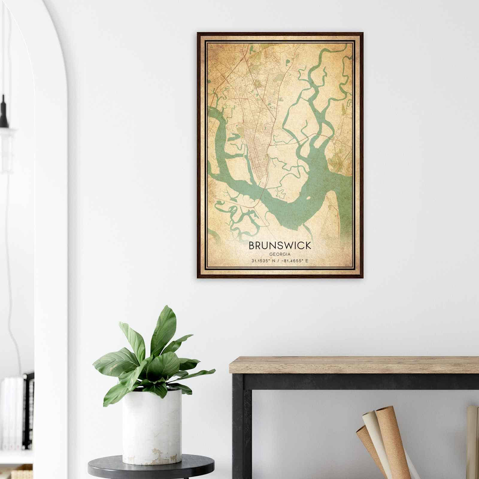 Deerfield Kansas Map Poster, Modern Home Decor Wall Art Print (Copy)