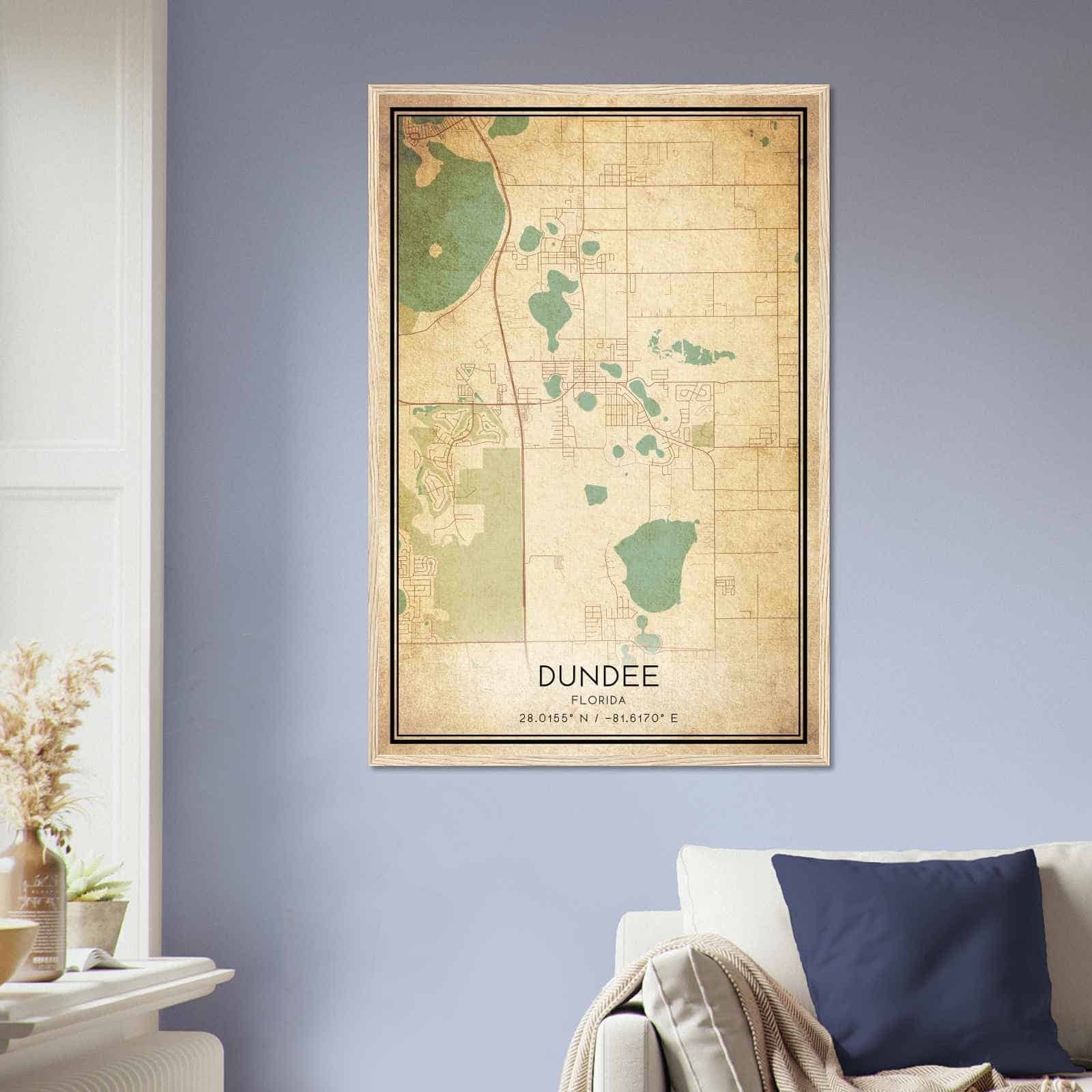 Deerfield Kansas Map Poster, Modern Home Decor Wall Art Print (Copy)