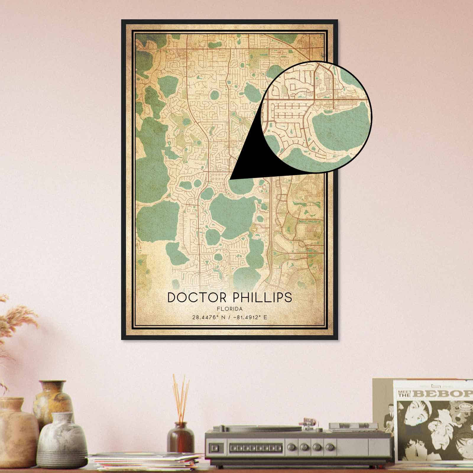 Deerfield Kansas Map Poster, Modern Home Decor Wall Art Print (Copy)