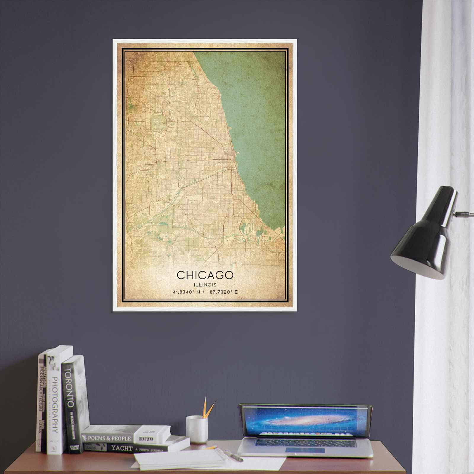 Deerfield Kansas Map Poster, Modern Home Decor Wall Art Print (Copy)