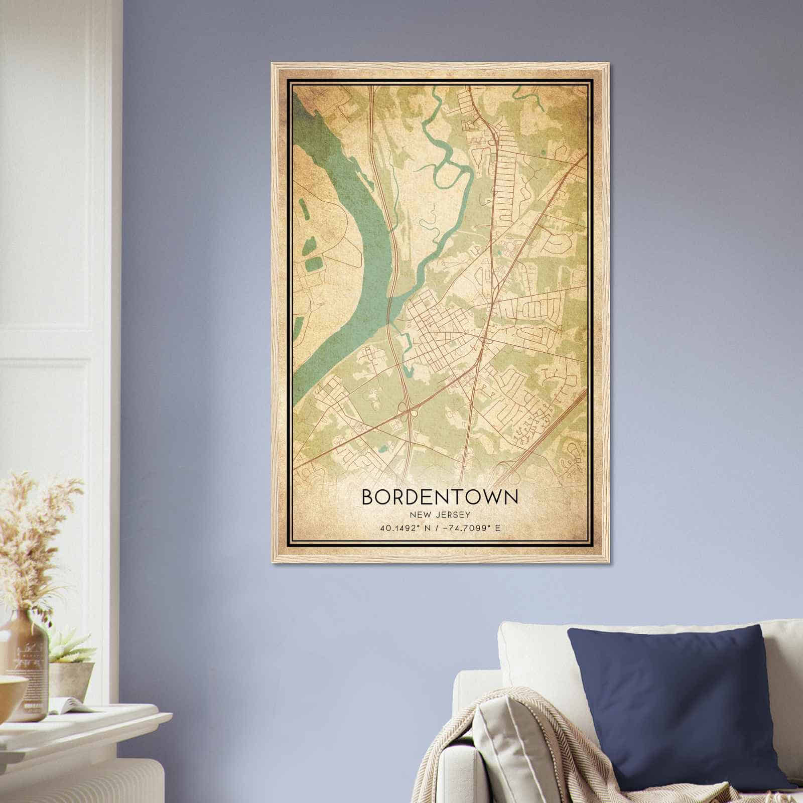 Deerfield Kansas Map Poster, Modern Home Decor Wall Art Print (Copy)