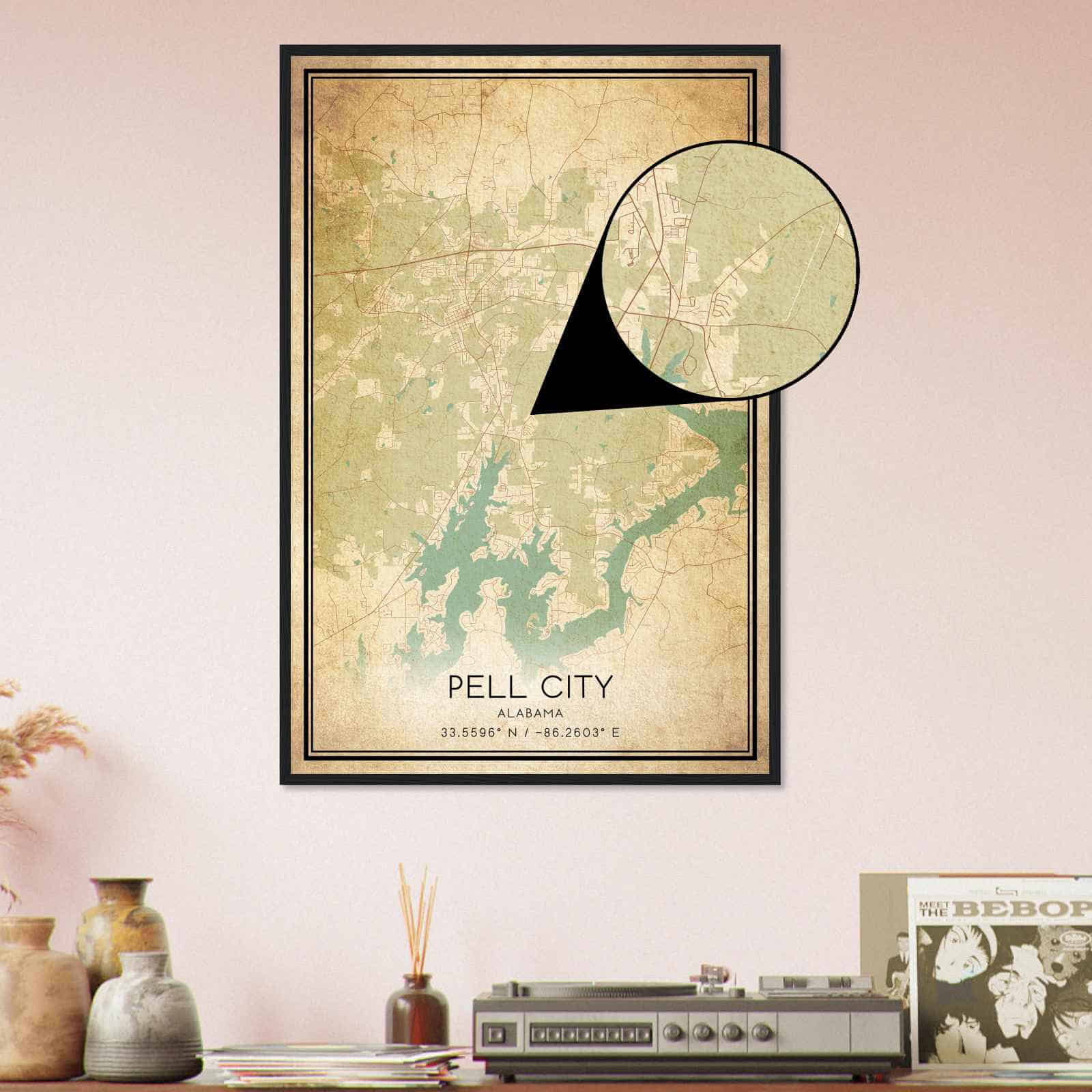 Deerfield Kansas Map Poster, Modern Home Decor Wall Art Print (Copy)