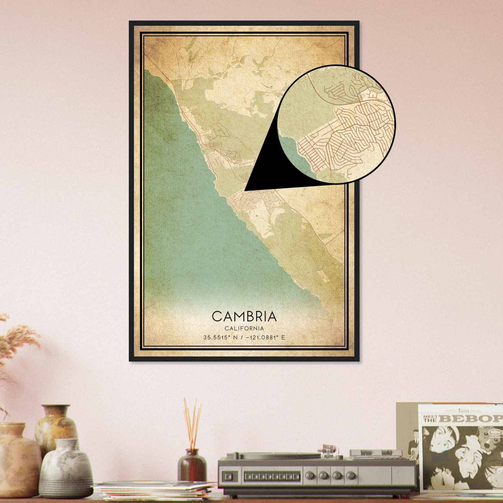 Deerfield Kansas Map Poster, Modern Home Decor Wall Art Print (Copy)