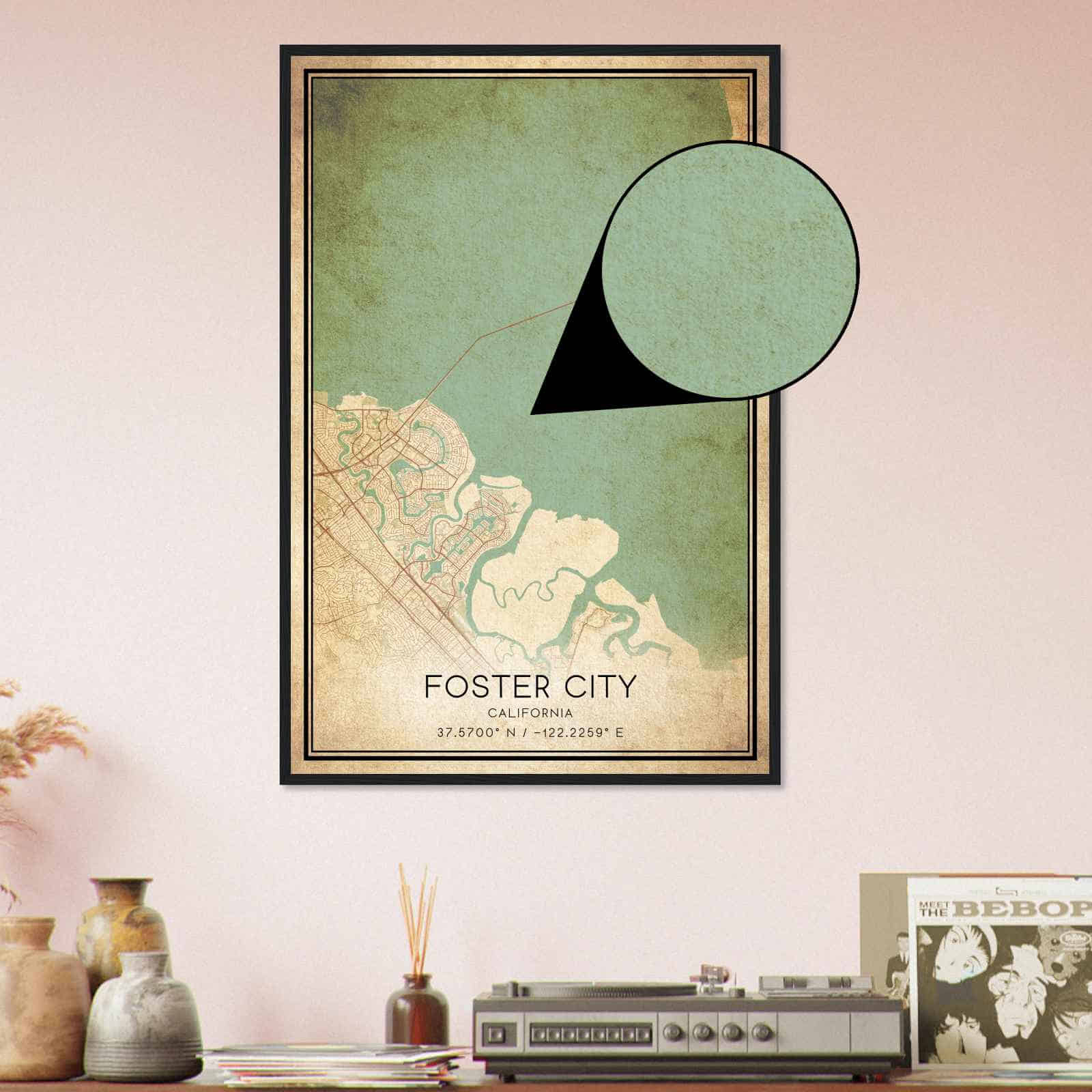 Deerfield Kansas Map Poster, Modern Home Decor Wall Art Print (Copy)
