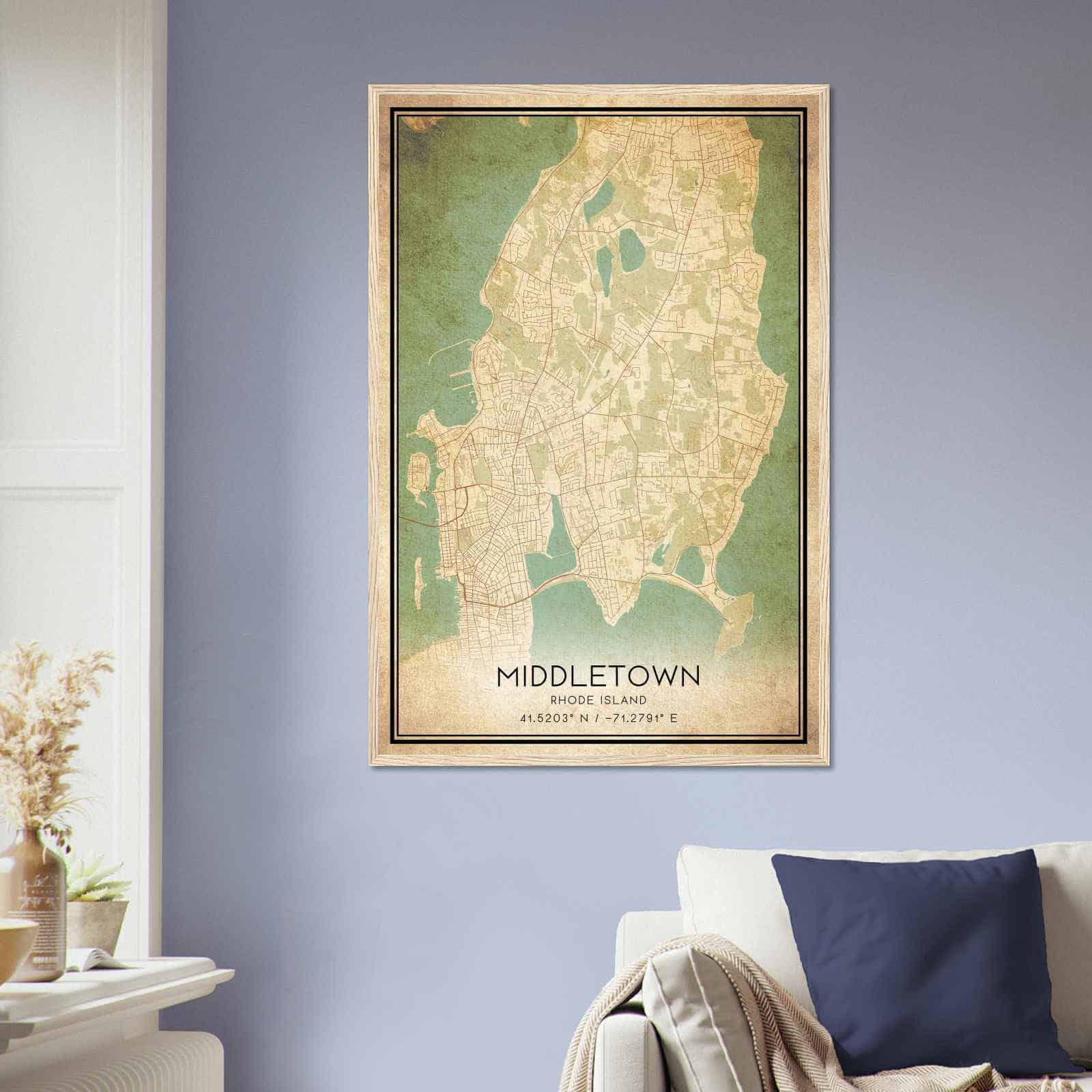 Deerfield Kansas Map Poster, Modern Home Decor Wall Art Print (Copy)